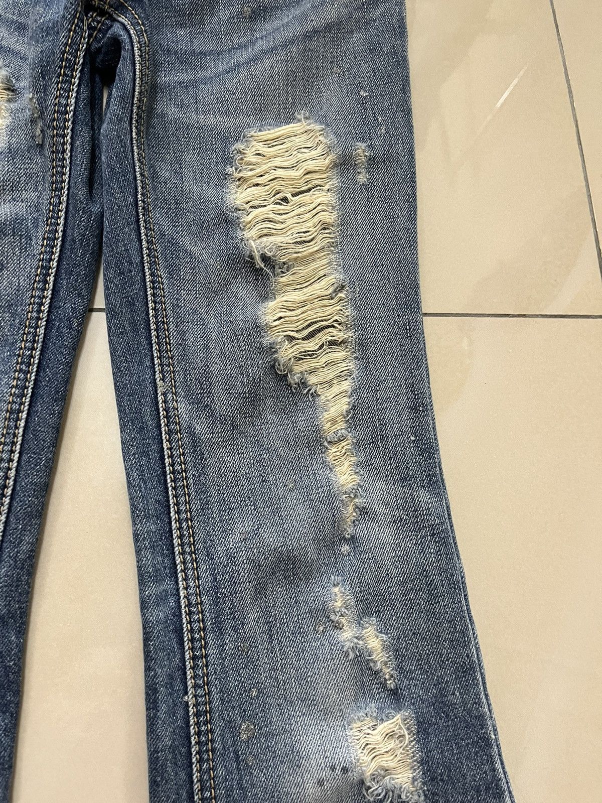 Hysteric Glamour Semantic Design distressed flared silver dust low rise F1 Size US 28 / EU 44 - 9 Thumbnail