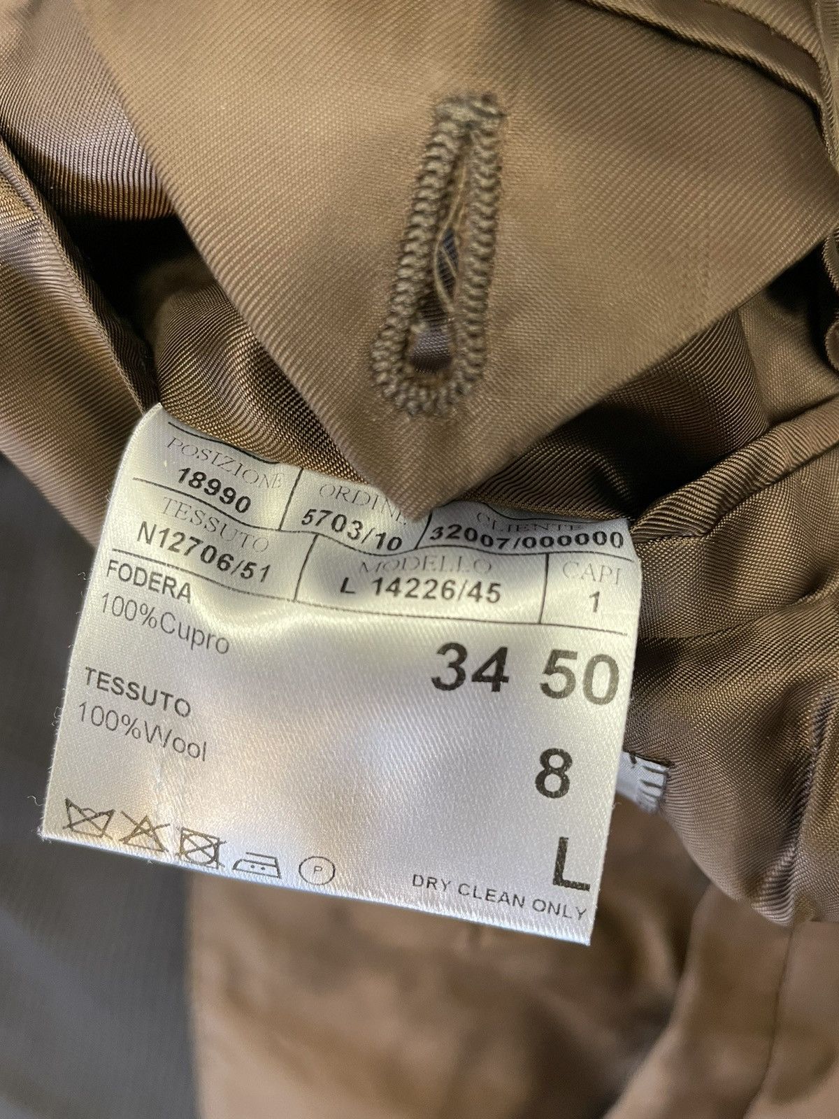 Canali Mini Check Wool Suit Size 40L - 13 Thumbnail