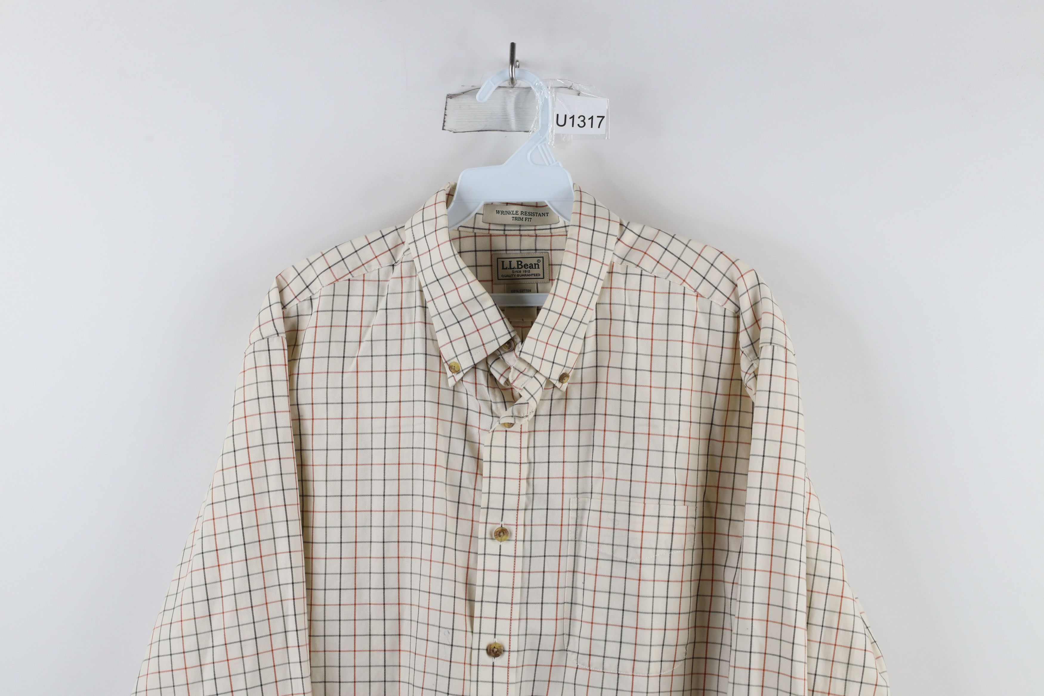 L.L. Bean × Vintage Vintage LL Bean Trim Fit Wrinkle Resistant Button Down Shirt Size US L / EU 52-54 / 3 - 2 Thumbnail