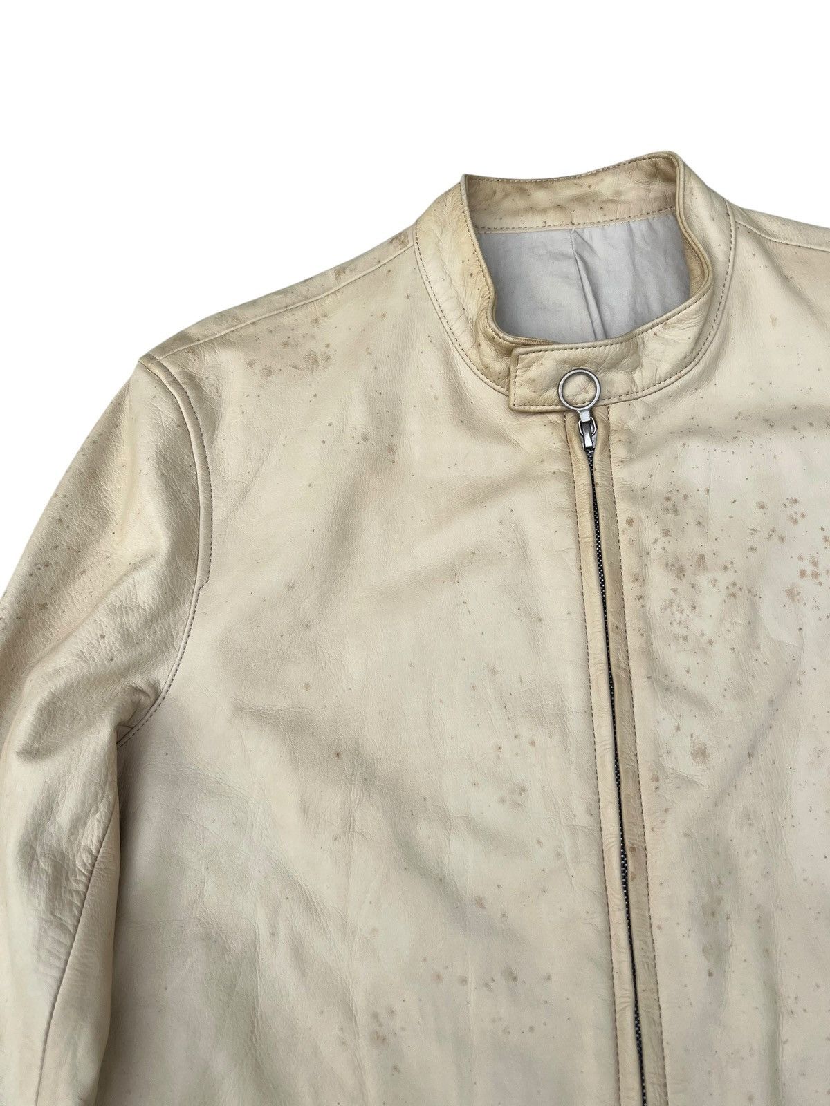 Leather VTG Max Fritz Japan Dirty Patina Cow Leather Racer Jacket Size US M / EU 48-50 / 2 - 6 Thumbnail