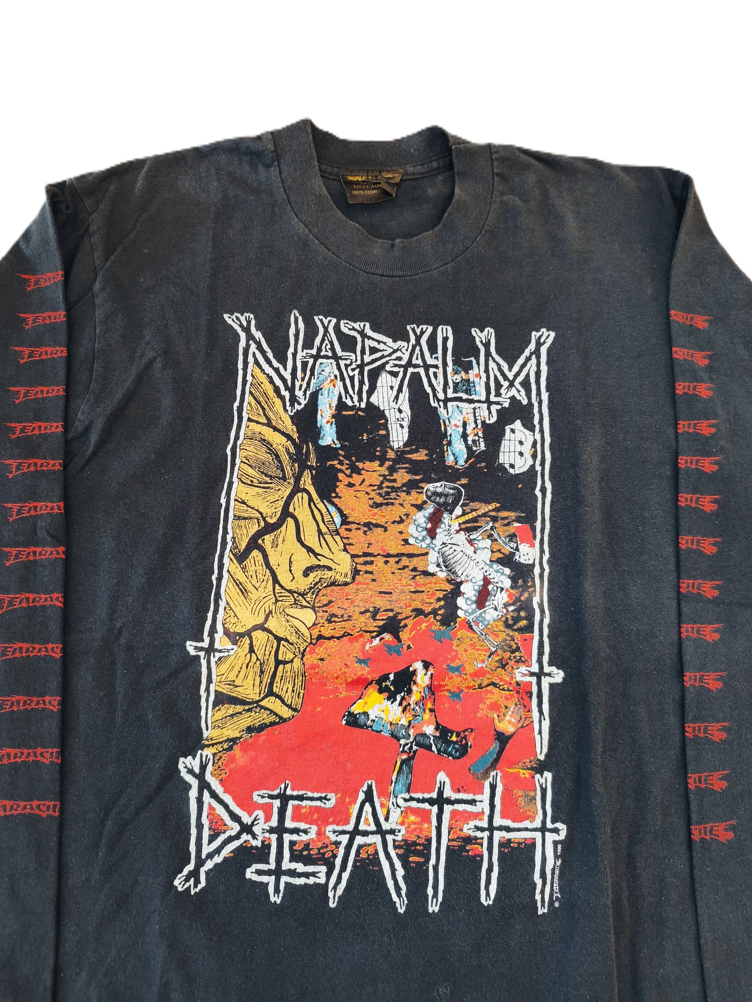 Band Tees Vintage 1991 Napalm Death Longsleeve Brujeria Terrorizer Size US L / EU 52-54 / 3 - 2 Thumbnail