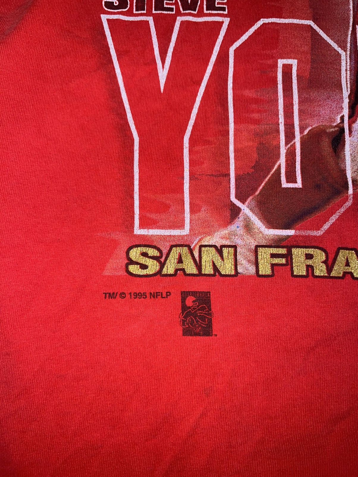 Vintage Salem 1995 Steve Young Graphic Tee Size US XL / EU 56 / 4 - 3 Thumbnail