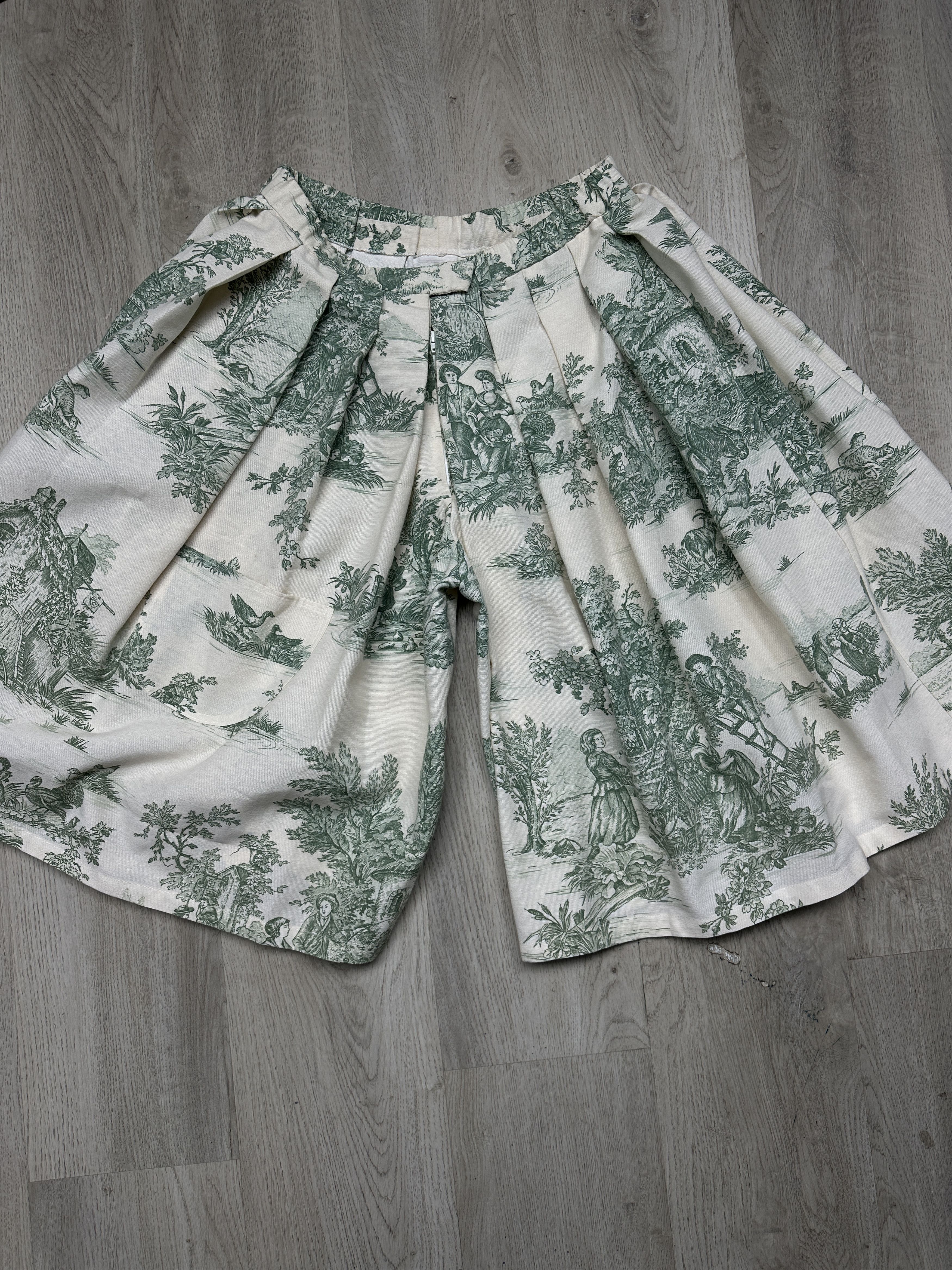 Vintage Toile de Jouy 90s Vintage Womens Baggy Shorts Skirt Size 30" / US 8 / IT 44 - 5 Thumbnail
