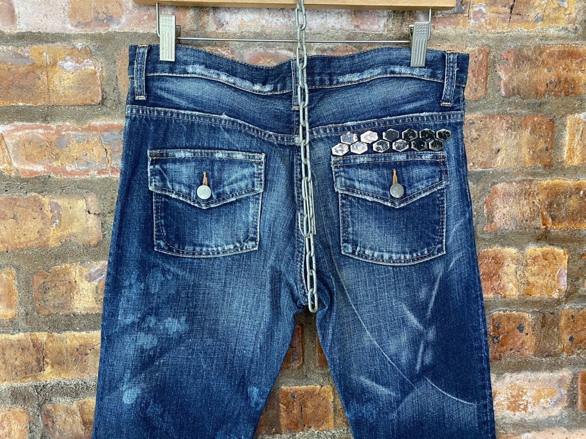 Hysteric Glamour Y2k RNA DNA punk multizipper distresses and repair denim Size US 31 - 10 Thumbnail