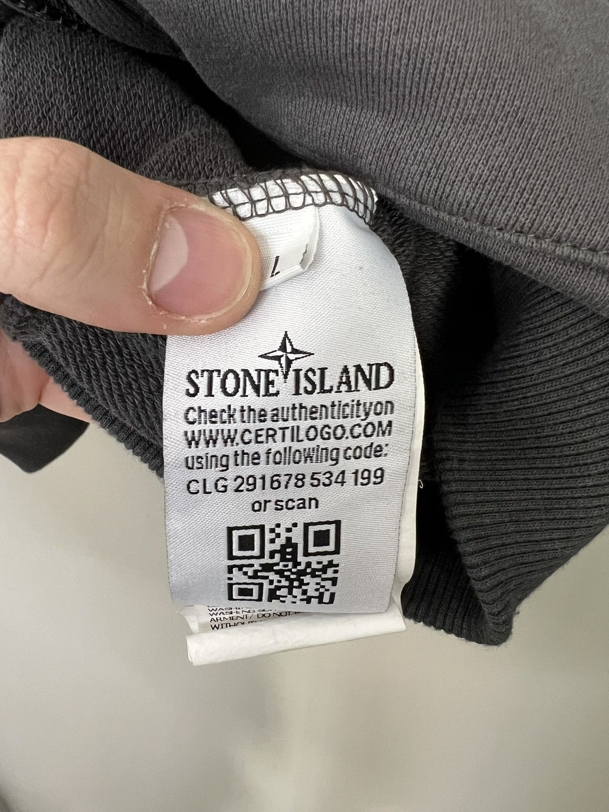 Stone Island Stone Island Full Zip charcoal grey Hoodie Size US L / EU 52-54 / 3 - 6 Thumbnail