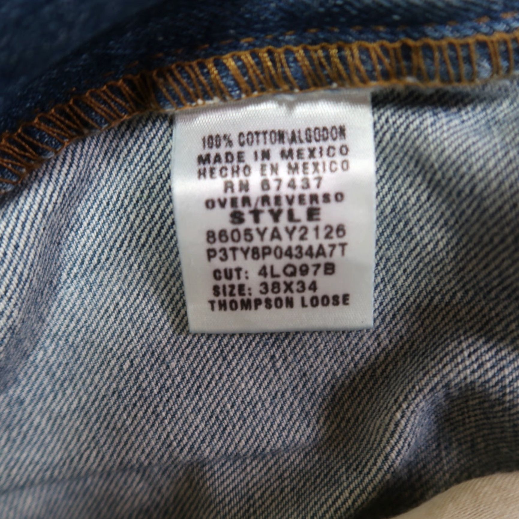Polo Ralph Lauren Polo Ralph Lauren Jeans Thompson Mens 38x34 Blue Denim Baggy Loose Fit Size US M / EU 48-50 / 2 - 5 Thumbnail