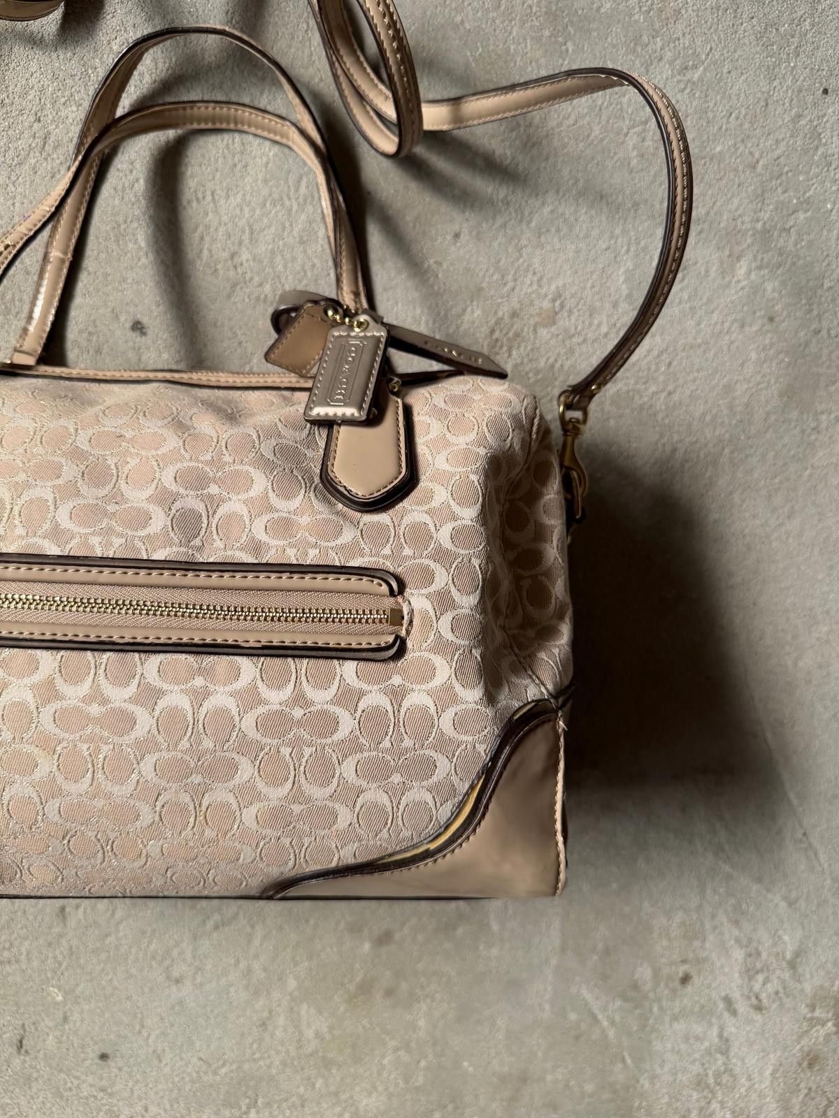 Coach Coach Signature Sparkly West Shoulder Bag Cream Size ONE SIZE - 5 Thumbnail