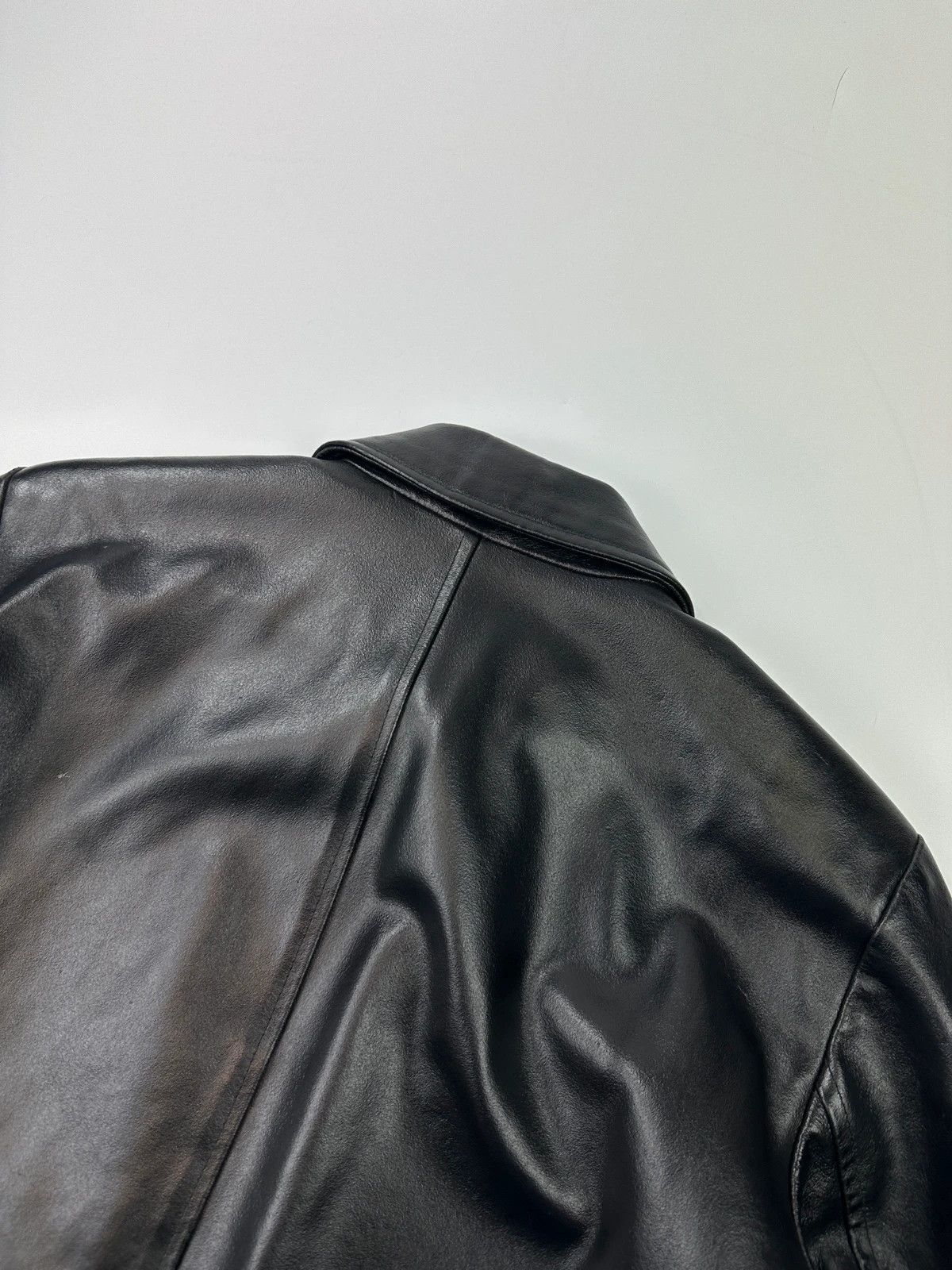 Valentino Valentino Late 90’s Glossy SheepSkin Leather Bomber Jacket Size US M / EU 48-50 / 2 - 9 Thumbnail