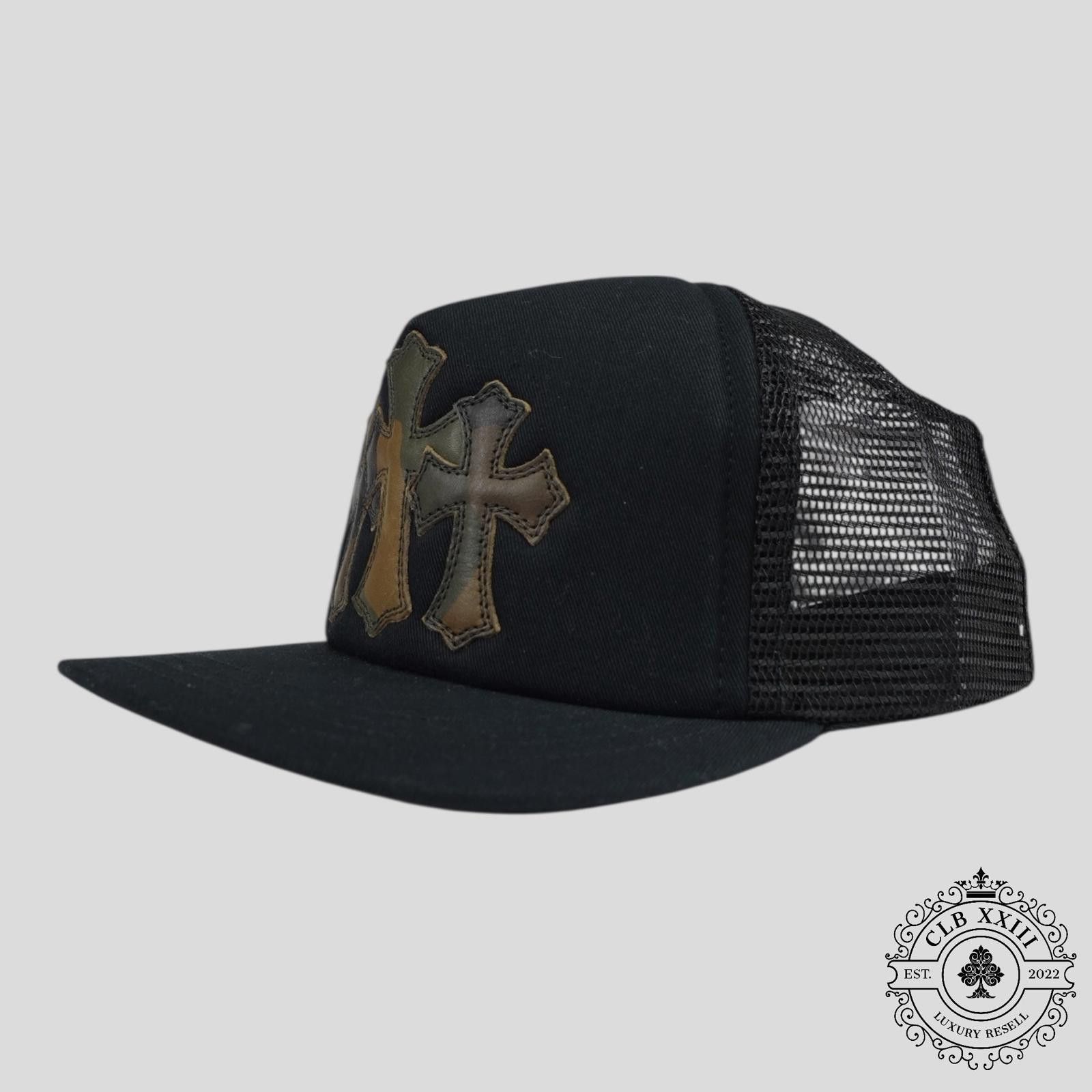 Chrome Hearts Chrome Hearts Leather Triple Cross Trucker Hat in Black/Camo Size ONE SIZE - 2 Thumbnail