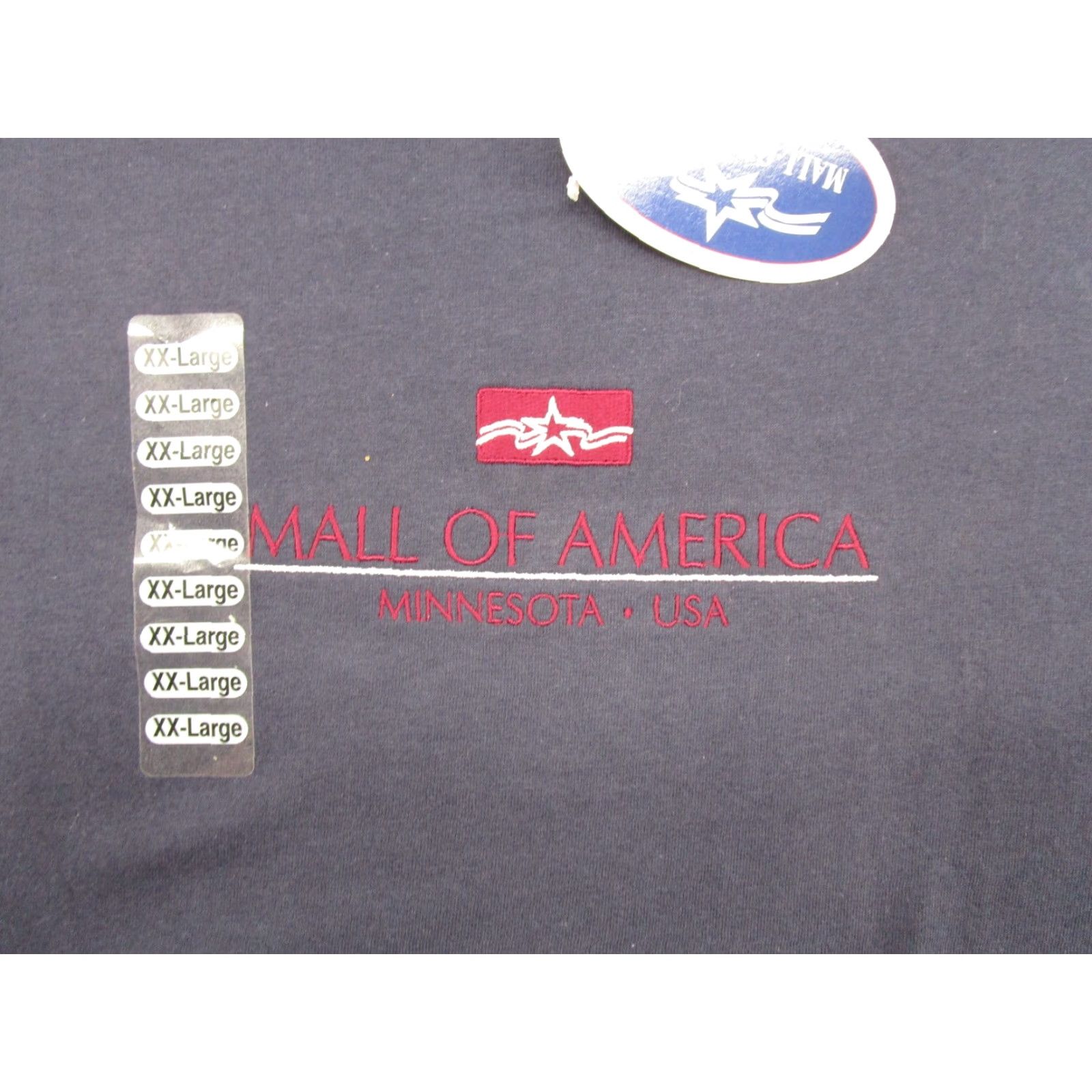 Vintage VINTAGE Mall of America T-Shirt Mens 2XL Blue Embroidered Cotton Crew Neck Short Sleeve Size US XXL / EU 58 / 5 - 2 Thumbnail