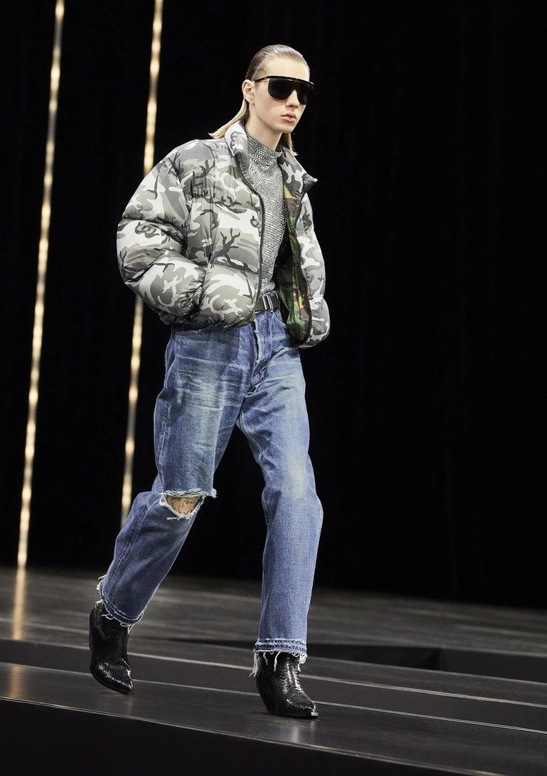 Celine × Hedi Slimane FW22 Grey Camo Short Down Jacket sz44 & 50 Size US M / EU 48-50 / 2 - 8 Thumbnail