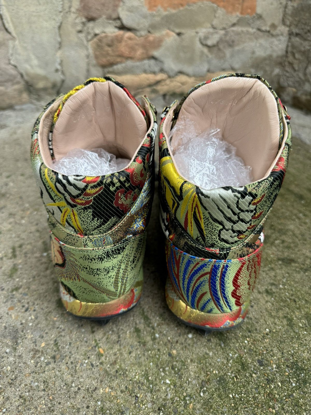Gucci ✨Gucci✨Jacquard-Silk -Multicoloured Hightop Sneaker UK-7.5 Size US 8.5 / EU 41-42 - 7 Thumbnail