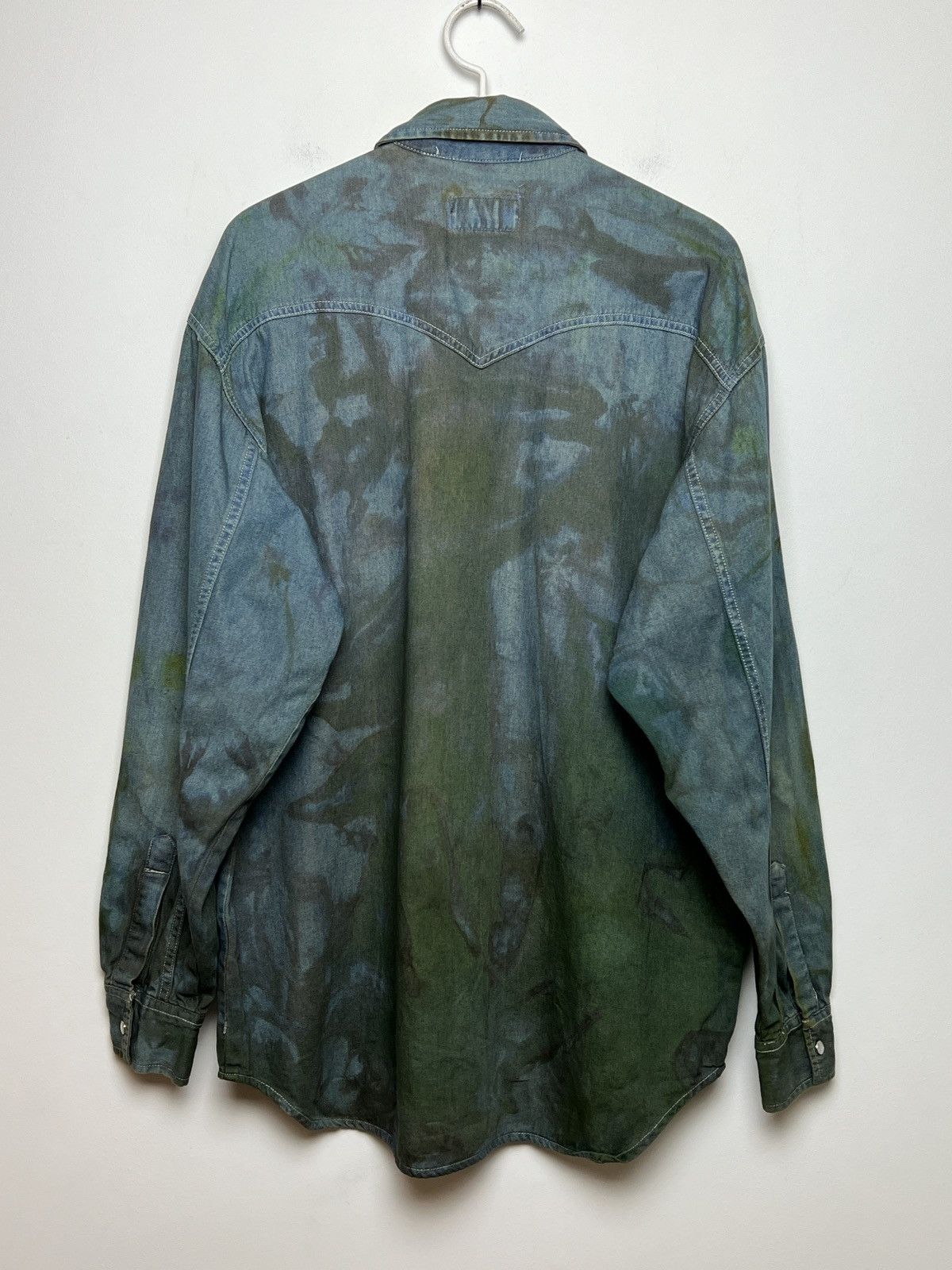Giorgio Armani armani mud denim shirt y2k tie dye 1 of 1 m-l Size US L / EU 52-54 / 3 - 12 Thumbnail