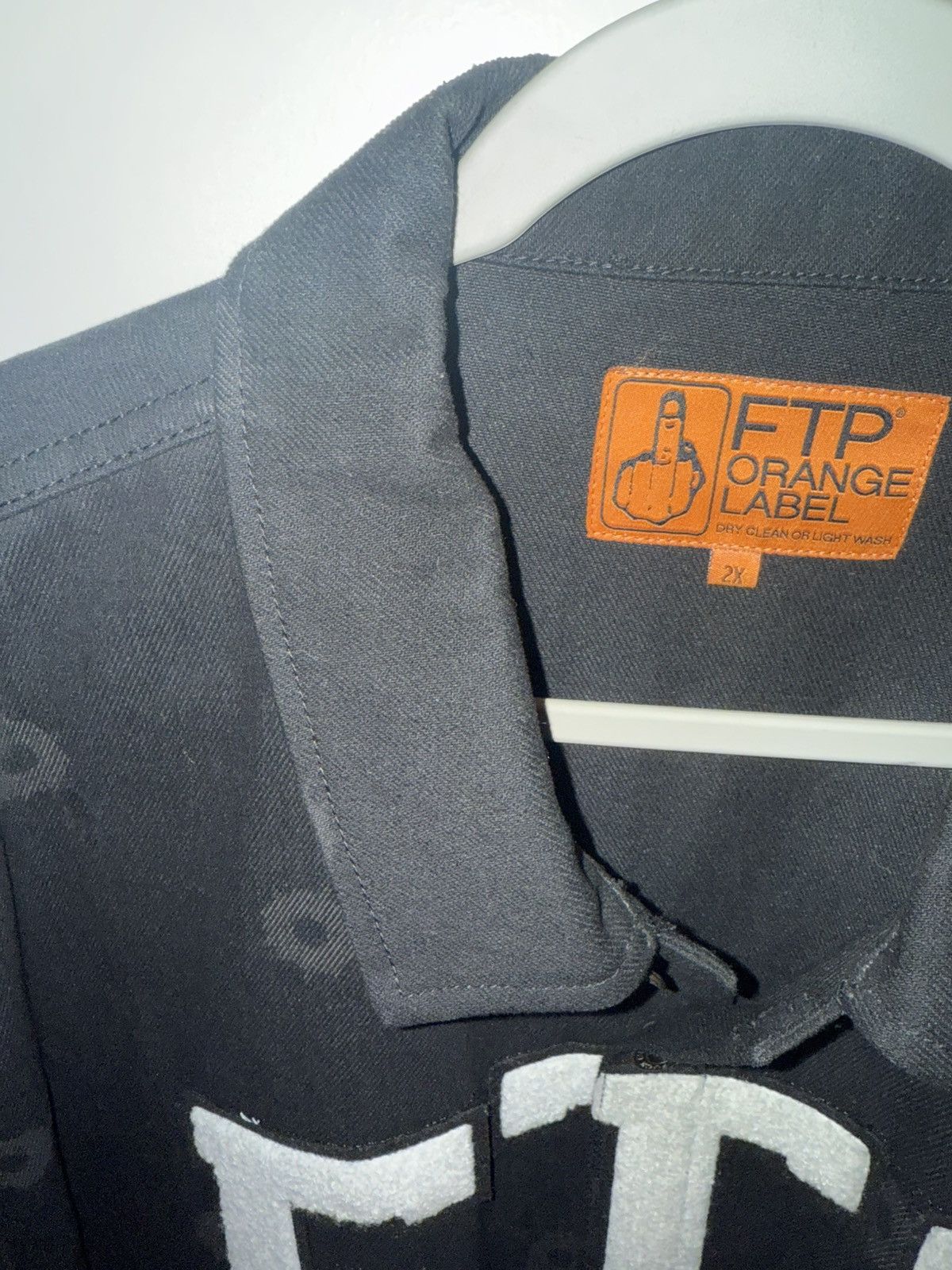 Fuck The Population FTP Bullet Hole Denim Jacket Size US XXL / EU 58 / 5 - 5 Thumbnail