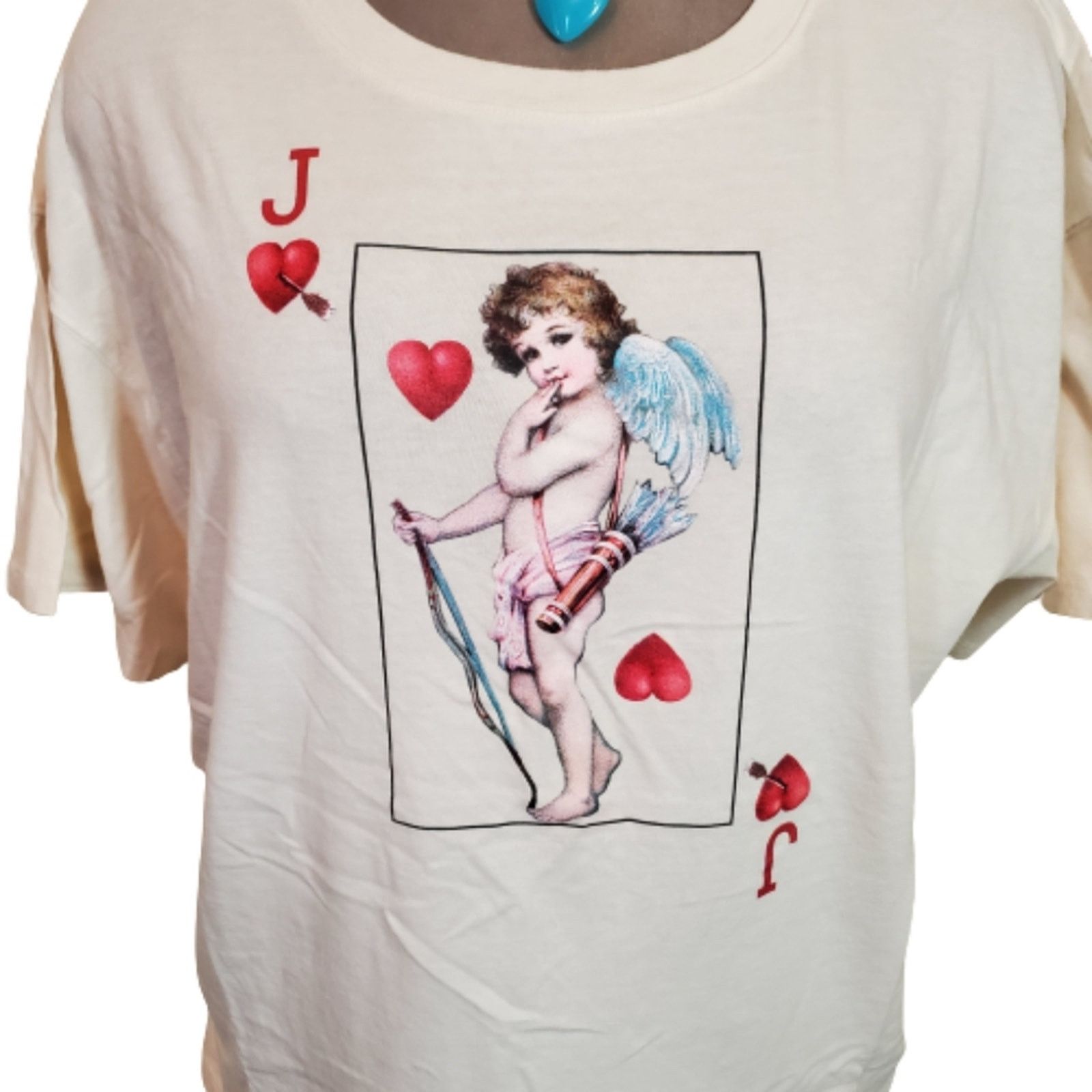 Forever 21 CUPID ♡ DON'T PLAY WITH MY HEART ♡ VALENTINE TEE ♡ 3x ♡ NWT Size 3XL / US 20-22 - 4 Thumbnail