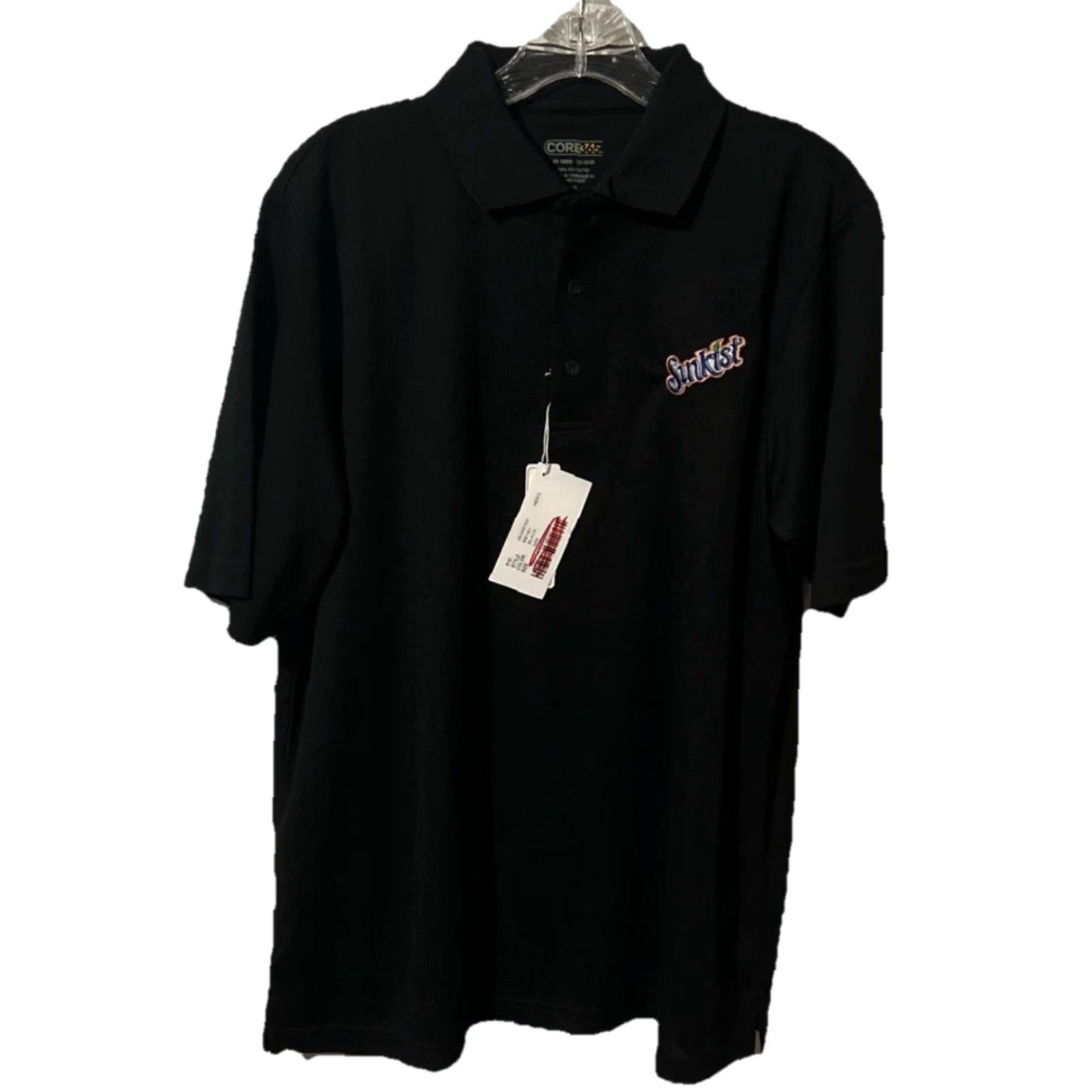 Vintage NWT Core 365 Men's Polo Shirt Slim Regular Black S/S Embroidered Logo 100% Polyester Knit Button-Up T-Shirt? Size US M / EU 48-50 / 2 - 2 Thumbnail