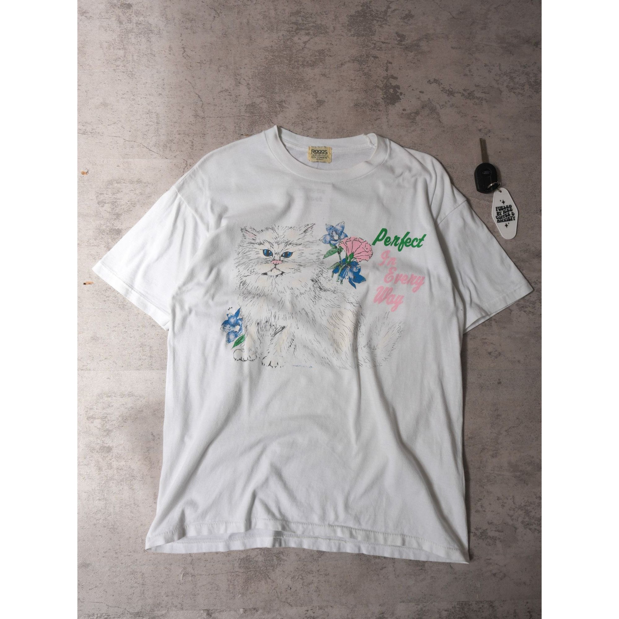 Other Vintage 90s Perfect in Every Way Cute Cat Graphic T Size L / US 10 / IT 46 - 1 Thumbnail