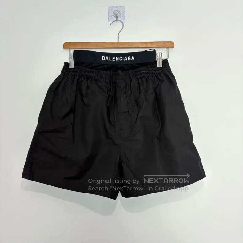 Balenciaga Balenciaga size XS Black nylon double-waist fake two-piece Size US 27 - 2 Thumbnail