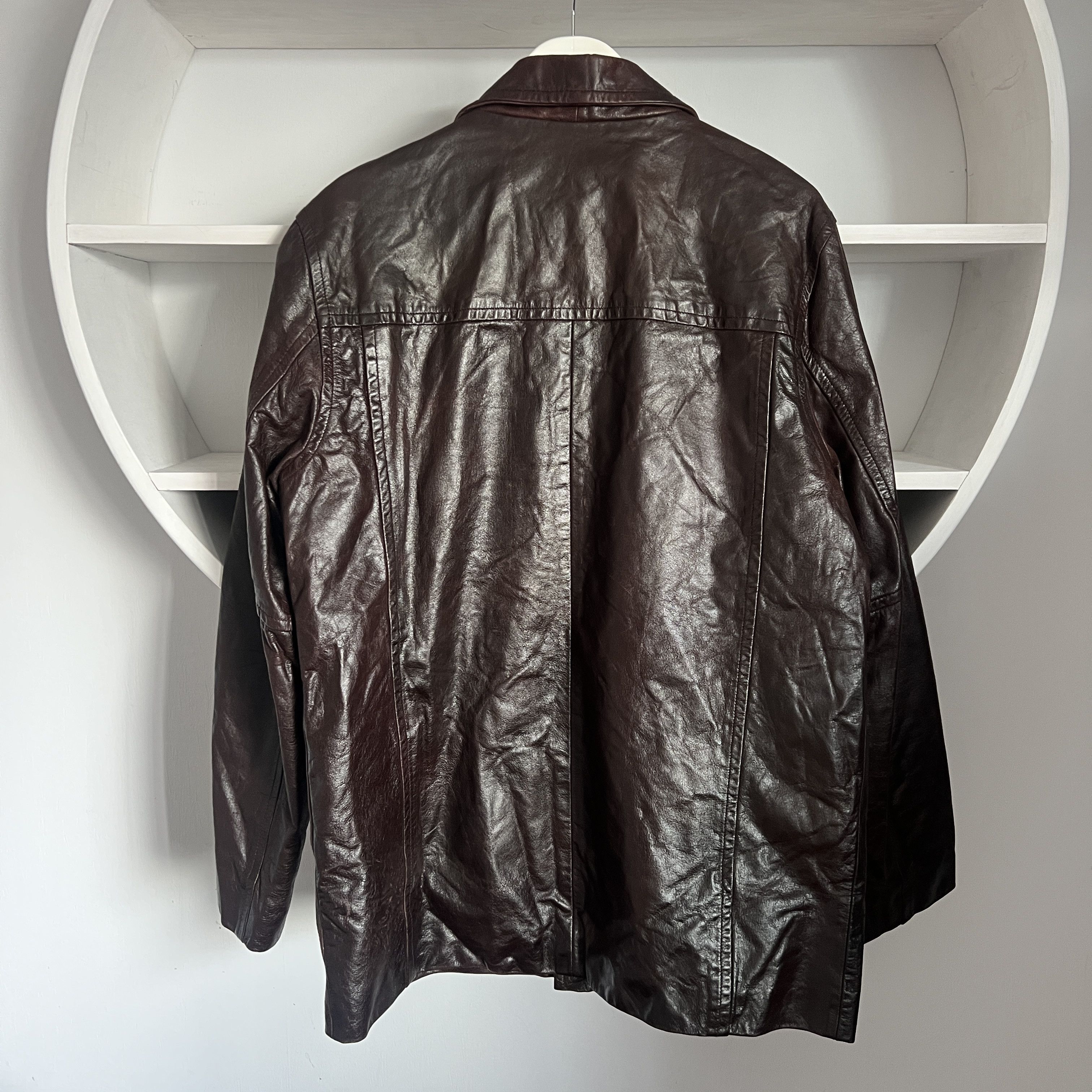 Johnson Motors × NFL Men's REDSKINS 100% Leather Brown Jacket Size XL Size US XL / EU 56 / 4 - 3 Thumbnail