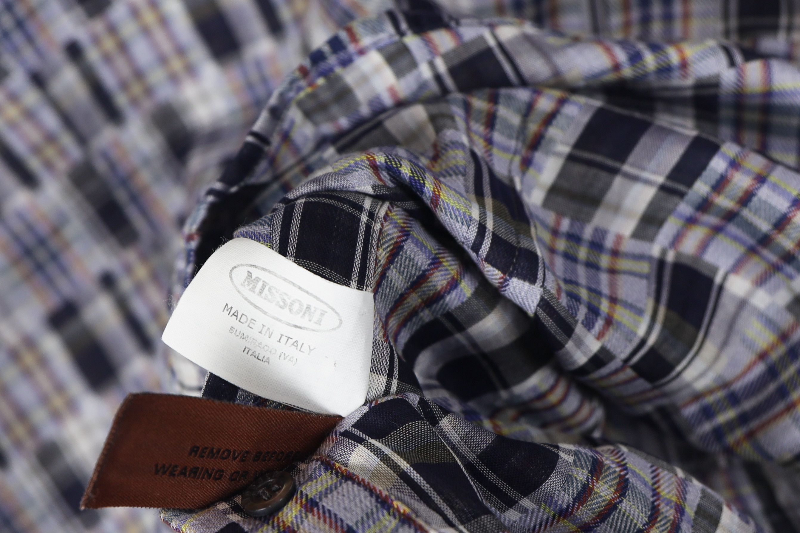 Missoni Missoni Patchwork Color Block Plaid Check Shirt 50 size Size US M / EU 48-50 / 2 - 11 Thumbnail