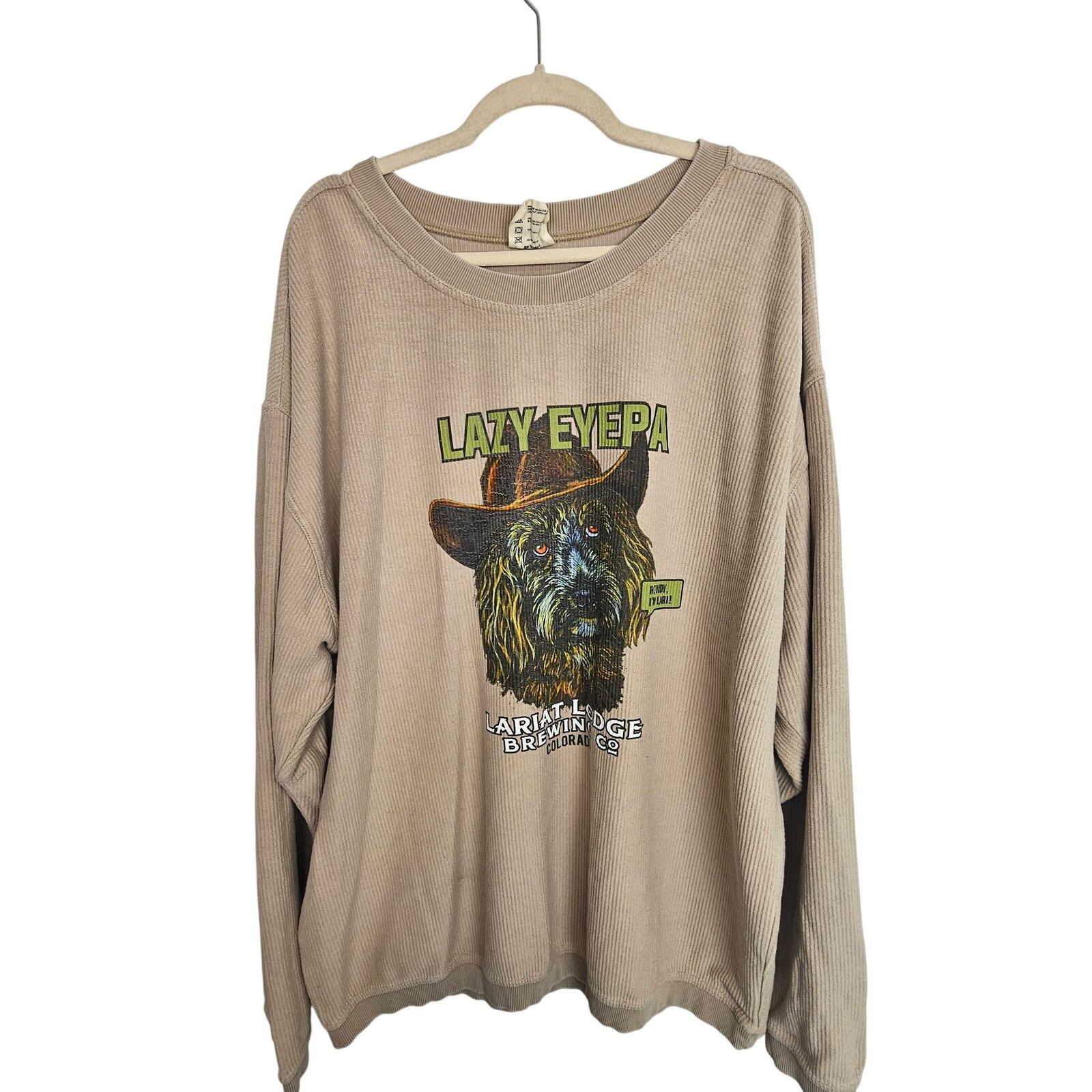 Lone Flag Lone Rock Lariat Lodge Brewing Co Mens Sweater Sz XL Graphic Size US XL / EU 56 / 4 - 1 Thumbnail