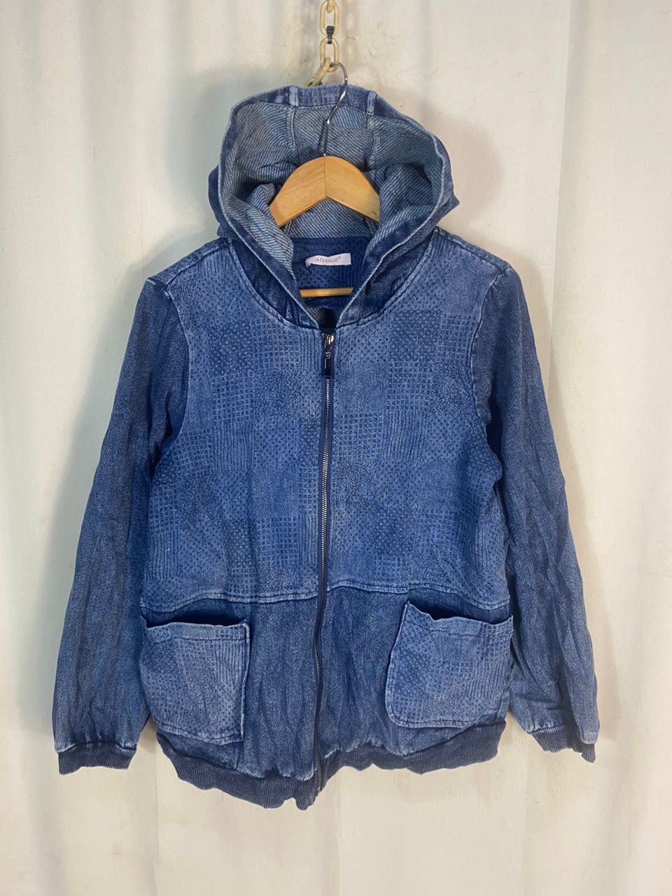 Japanese Brand Unisex🔥 alyssum denim zipper hoodie Size US M / EU 48-50 / 2 - 13 Thumbnail