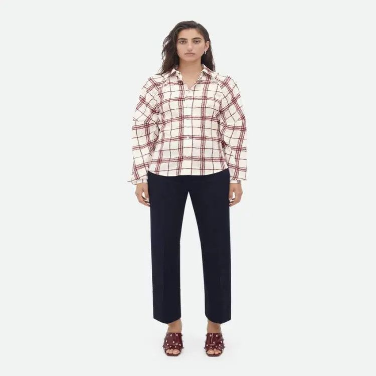 Bottega Veneta o1w1db10925 Check Print Viscose And Silk Shirt Multicolor Size XS / US 0-2 / IT 36-38 - 1 Thumbnail