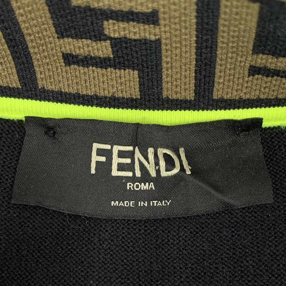 Fendi Fendi Black Double F Logo Long Sleeve Knit Sweater K26WX Size US L / EU 52-54 / 3 - 6 Thumbnail