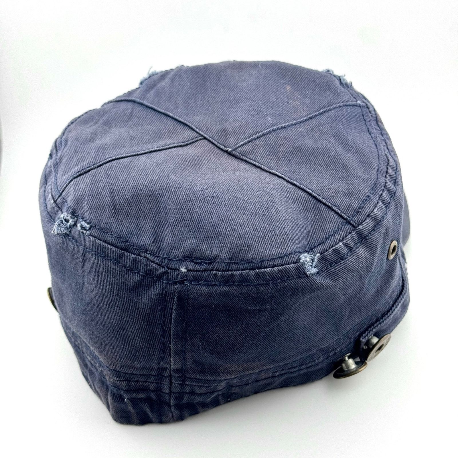 Japanese Brand Y2K Blank Sunfaded Distressed Military Work Hat Patrol Cap Size ONE SIZE - 3 Thumbnail