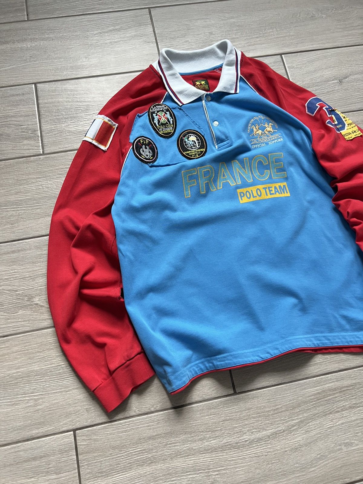 Japanese Brand × Vintage Polo Ralph Lauren Style La Martina Rugby Sweatshirt France Size US XL / EU 56 / 4 - 3 Thumbnail