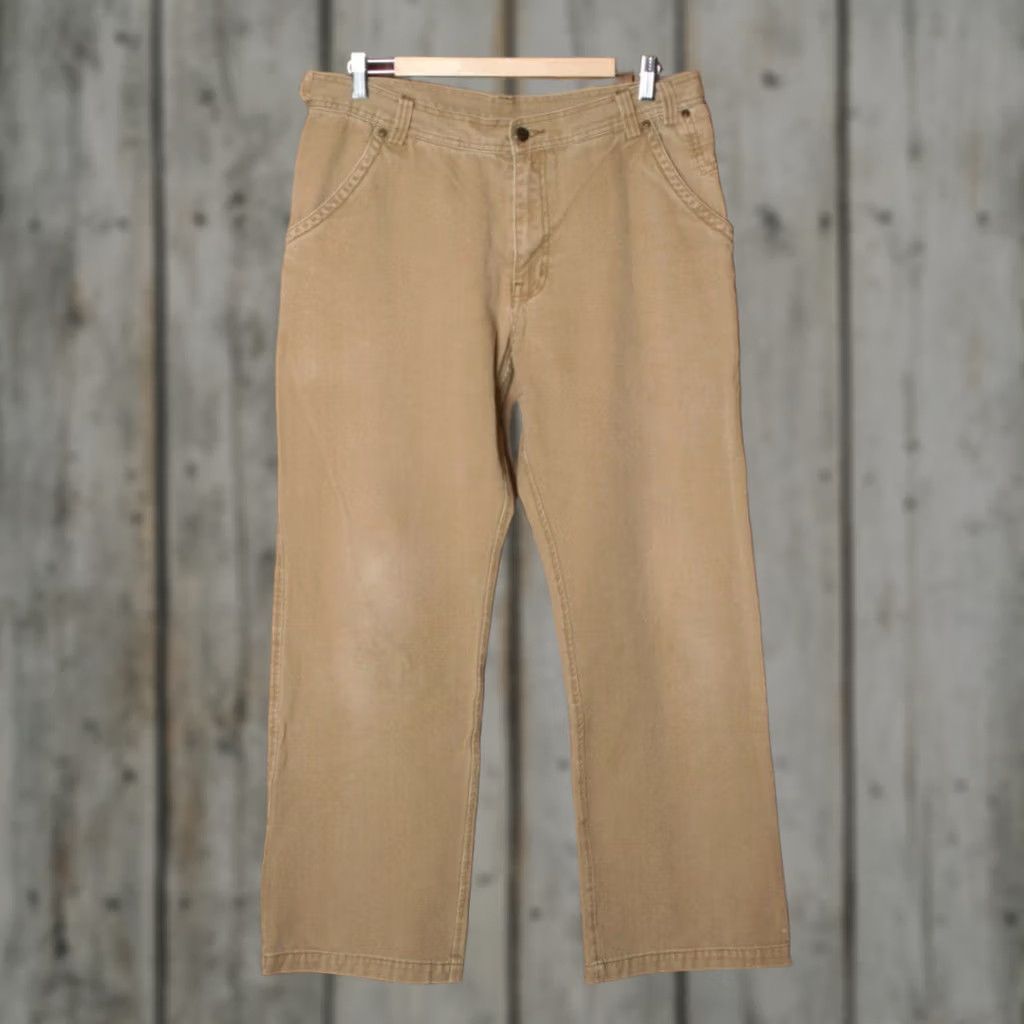 KAVU KAVU Tan Canvas Outdoor Chore Pants Mens Size 36 Regular Front Flat Inseam 30.5" Cotton Tan Chore Pants Mens Size US 33 - 1 Thumbnail
