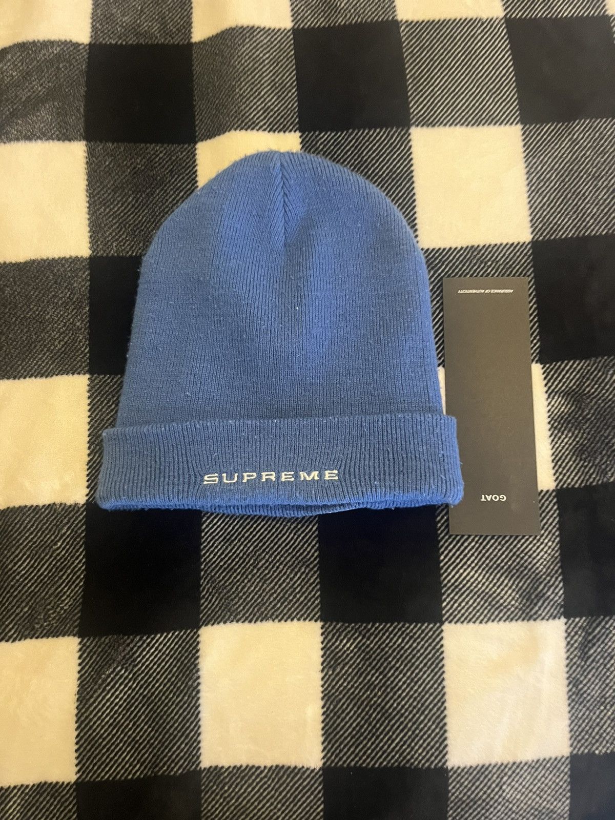 Nike × Supreme Supreme × Nike Snakeski Blue Supreme Beanie Size ONE SIZE - 4 Thumbnail