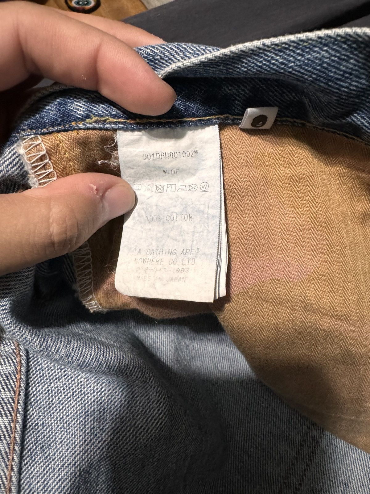 Bape Shark Washed Wide Denim Pants Size US 36 / EU 52 - 7 Thumbnail