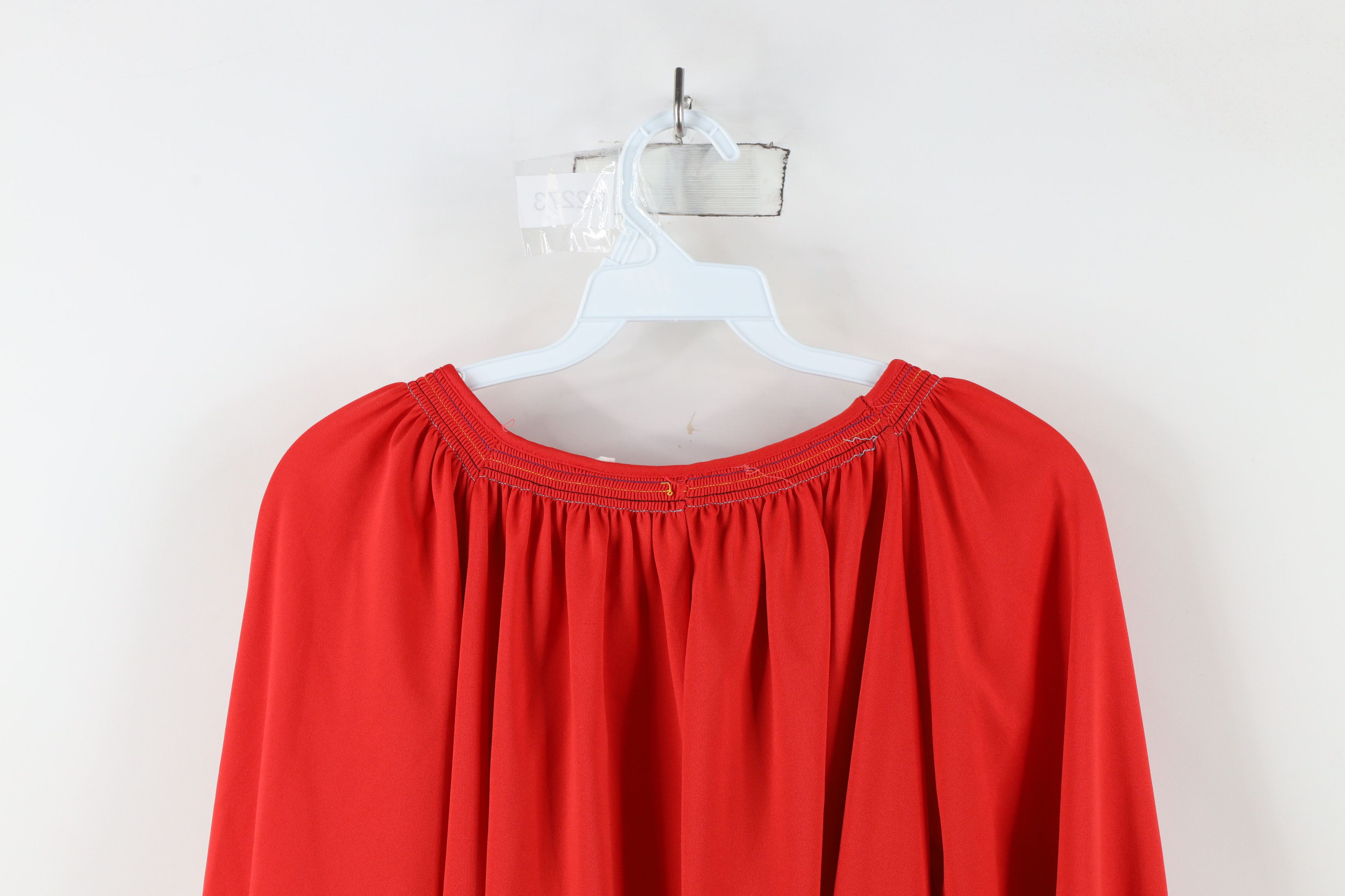 Vintage Vintage 70s Boho Chic Tie Front Knit Blouse Top Shirt USA Size XXL / US 16-18 / IT 52-54 - 12 Thumbnail