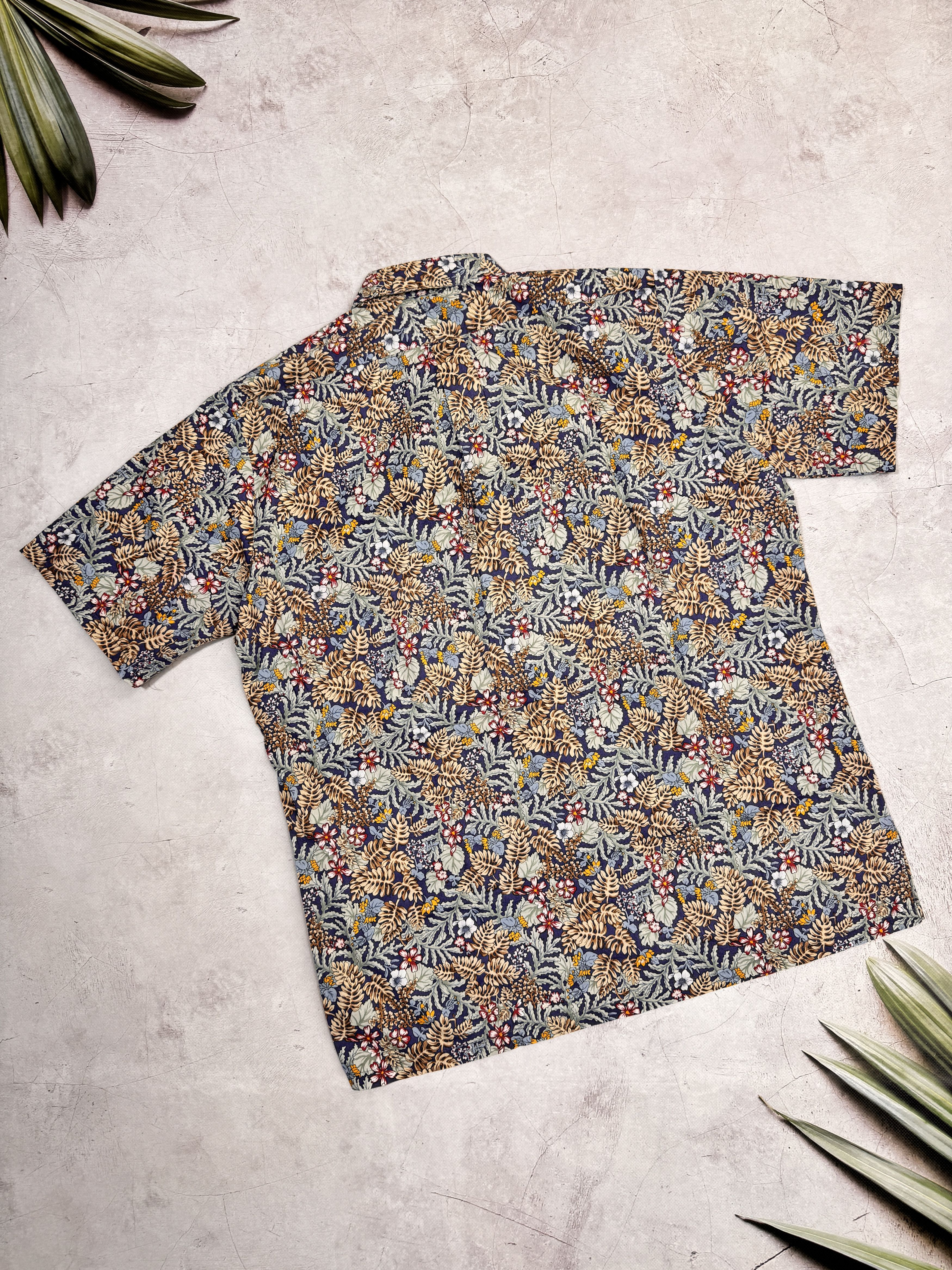 Hilo Hattie × Vintage Vintage Hilo Hattie Hawaiian Shirt Leaves & Flowers Cotton Size US M / EU 48-50 / 2 - 12 Thumbnail