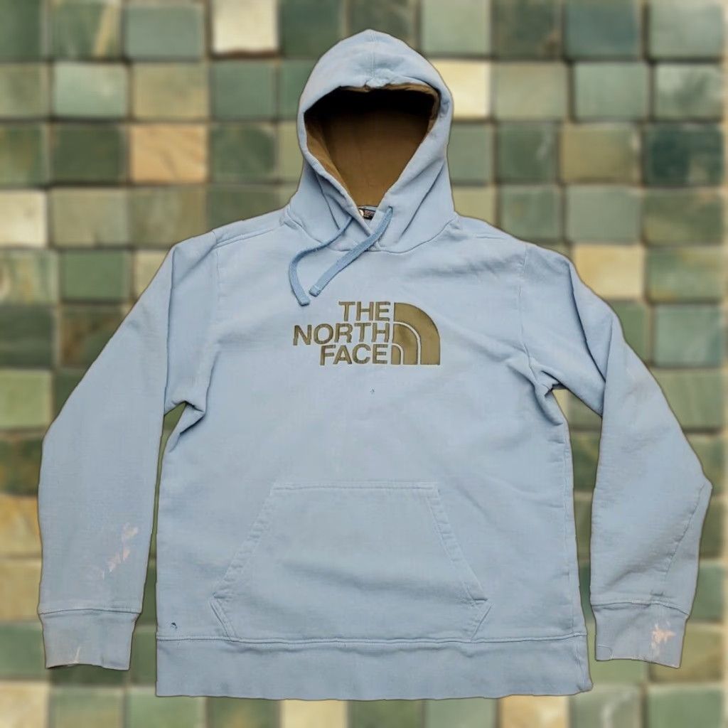 The North Face VINTAGE The North Face Hoodie Mens M Blue Logo Front 2 Tone Hooded Retro Pullover Size US M / EU 48-50 / 2 - 1 Thumbnail