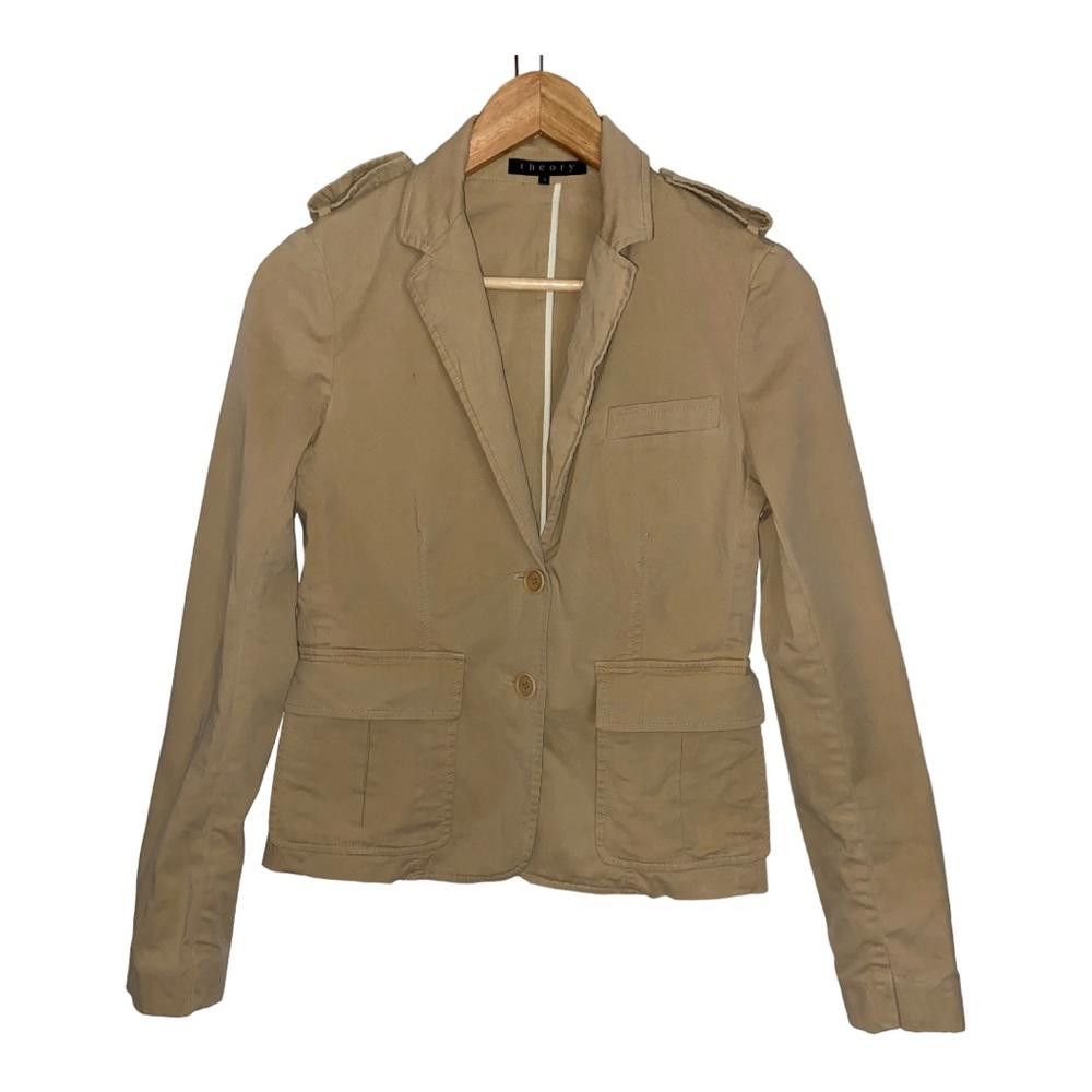 Theory Theory l Camel Cargo Blazer Jacket Size 6 Size M / US 6-8 / IT 42-44 - 1 Thumbnail