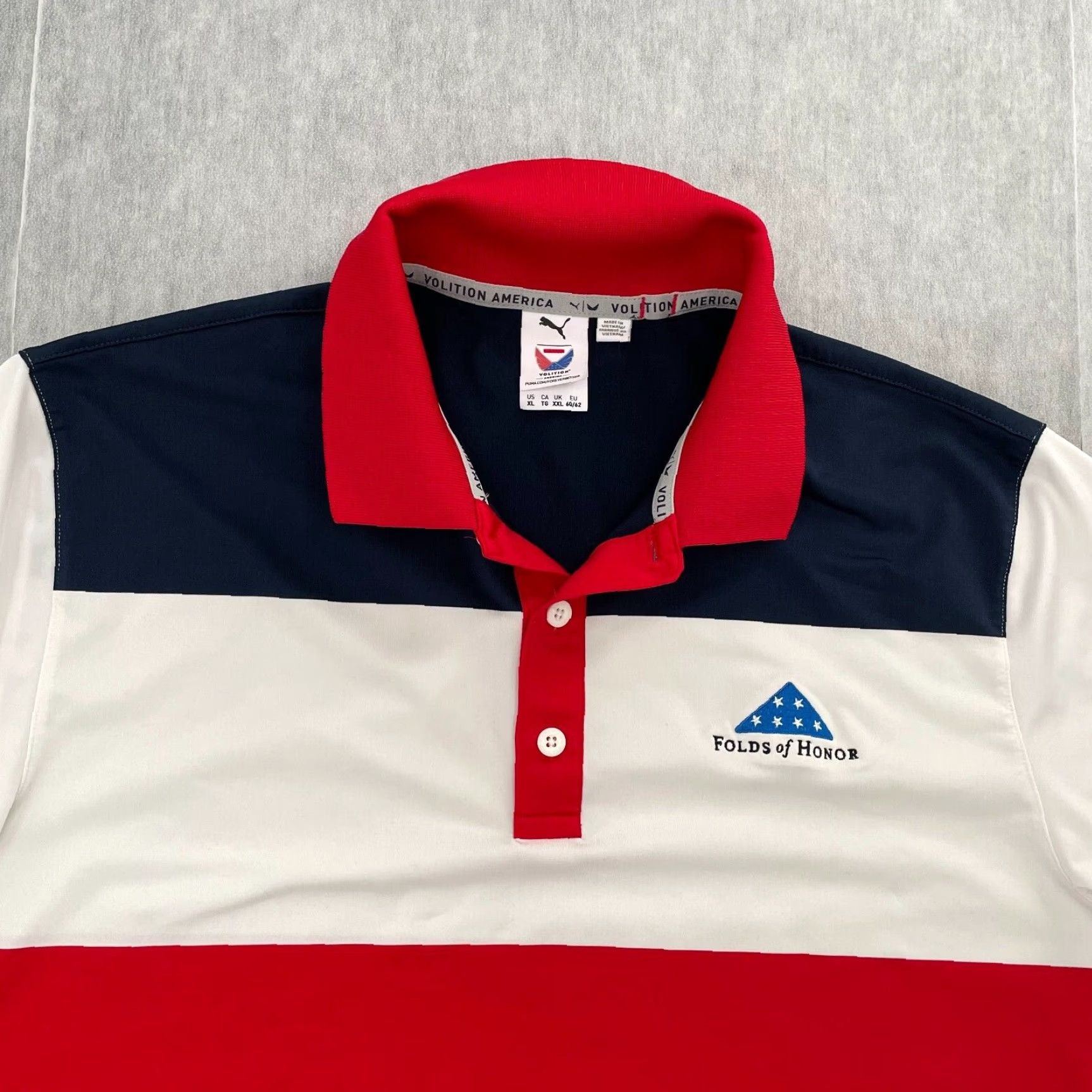 Puma PUMA Golf Polo Shirt Adult XL Red White Blue Colorblock Short Sleeve Logo Activewear Mens Size US XL / EU 56 / 4 - 3 Thumbnail