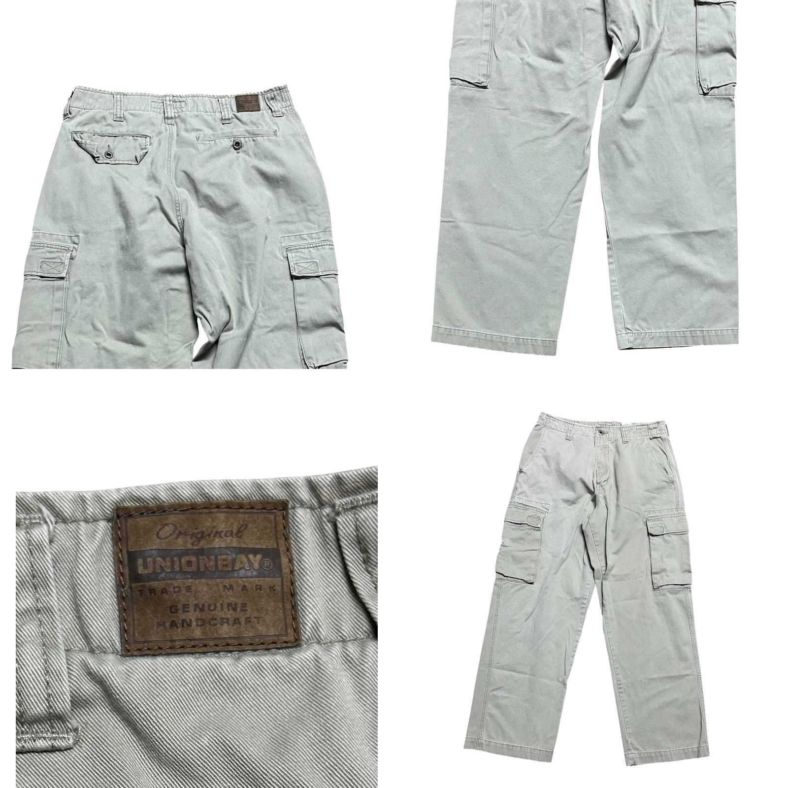 Vintage VINTAGE Union Bay Cargo Pants Men 32x32 Tan Wide-Leg Grunge Skater Public Size US 32 / EU 48 - 9 Thumbnail