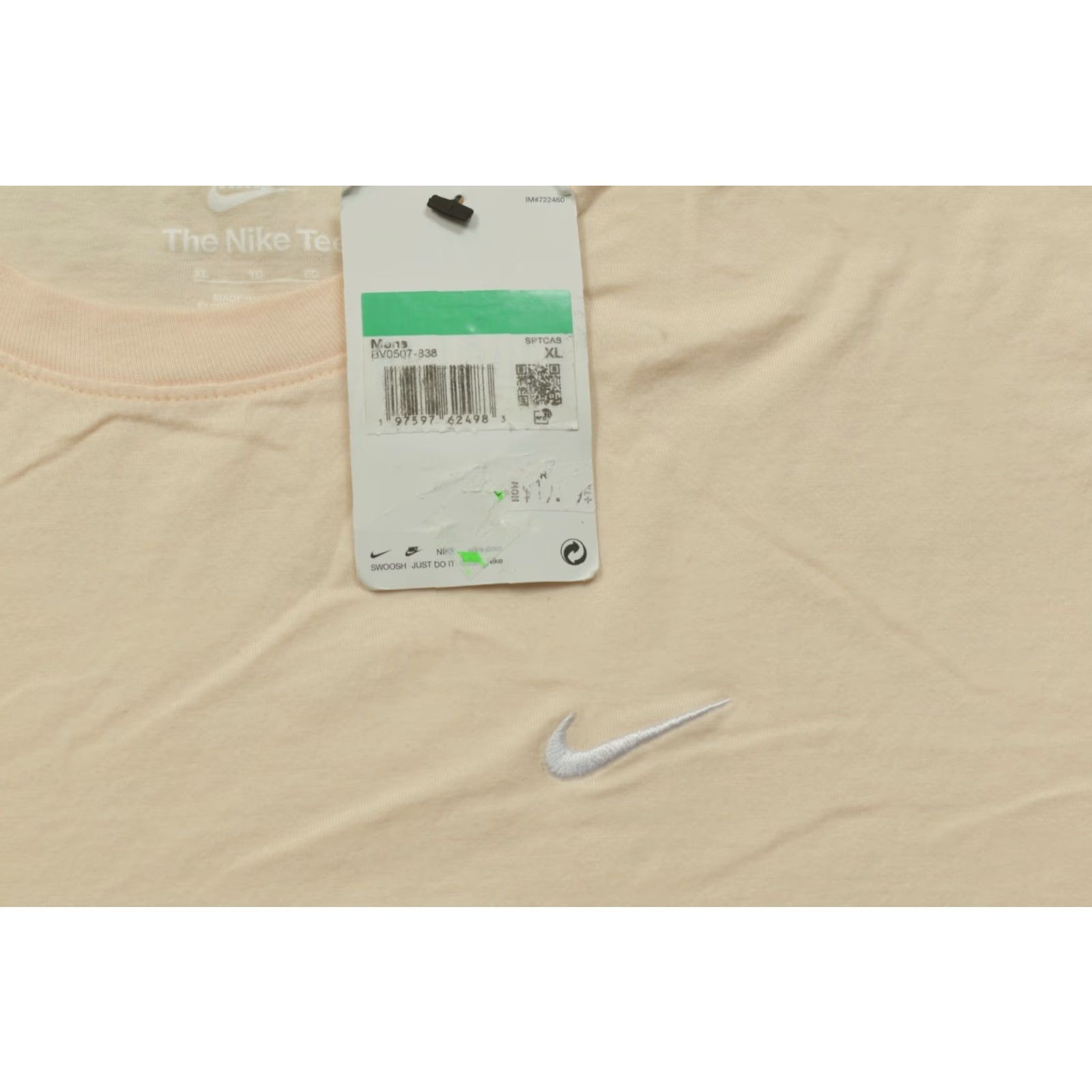 Nike Nike Tee Men XL Peach Cream Embroidered Swoosh Short Sleeve Cotton NEW Shirt Mens XL Peach Cream Embroidered Swoosh T-Shirt 2020s Summer Spring Size US 36 / EU 52 - 7 Thumbnail