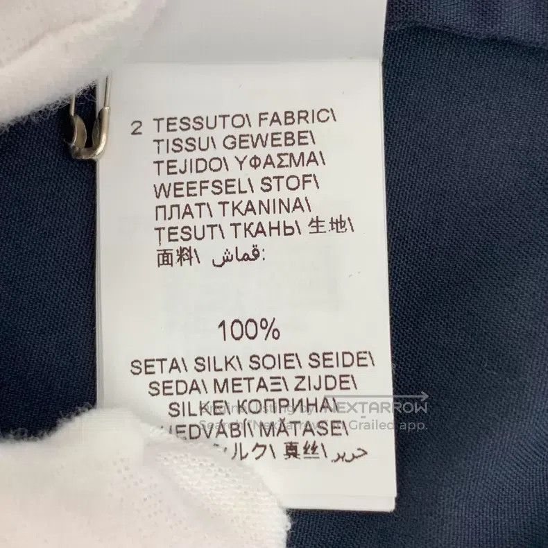 Brunello Cucinelli Brunello Cucinelli 23 Model Dark Blue Silk Collar Long Sle Size M / US 6-8 / IT 42-44 - 7 Thumbnail