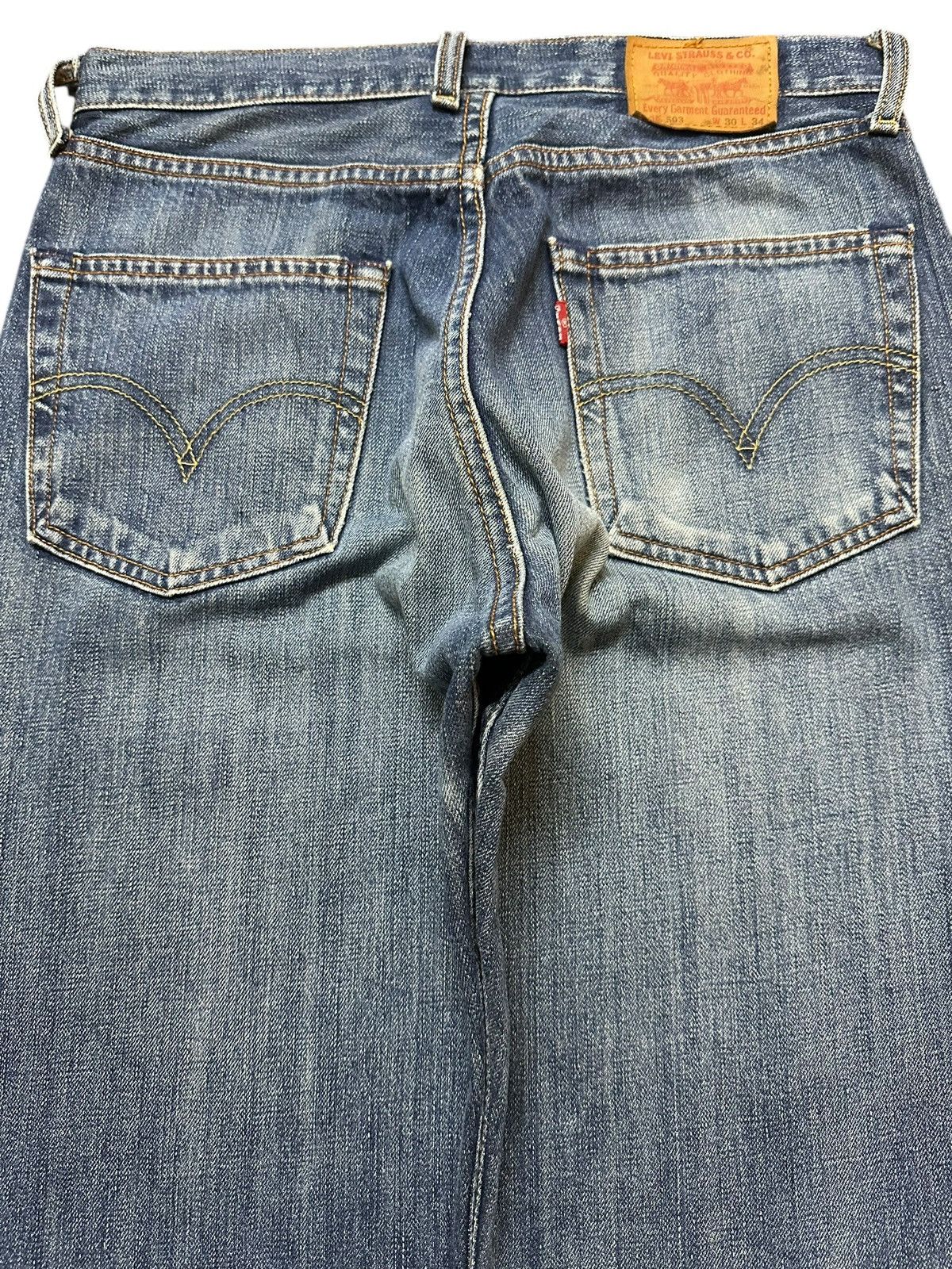 Levi's Vintage 80s Levis 503 Blue Wash Distress Style Baggy Jeans Size US 30 / EU 46 - 5 Thumbnail