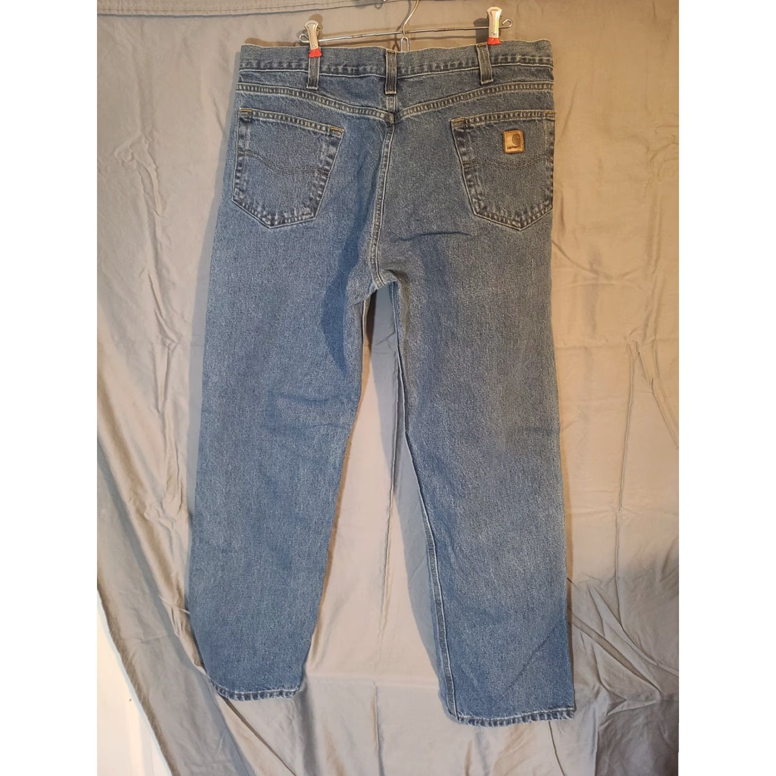 Carhartt Carhartt Jeans - Relaxed Fit Straight Leg 40x33 Light Wash Denim Men’s 5-Pocket Zipper Logo Size US 40 / EU 56 - 2 Thumbnail