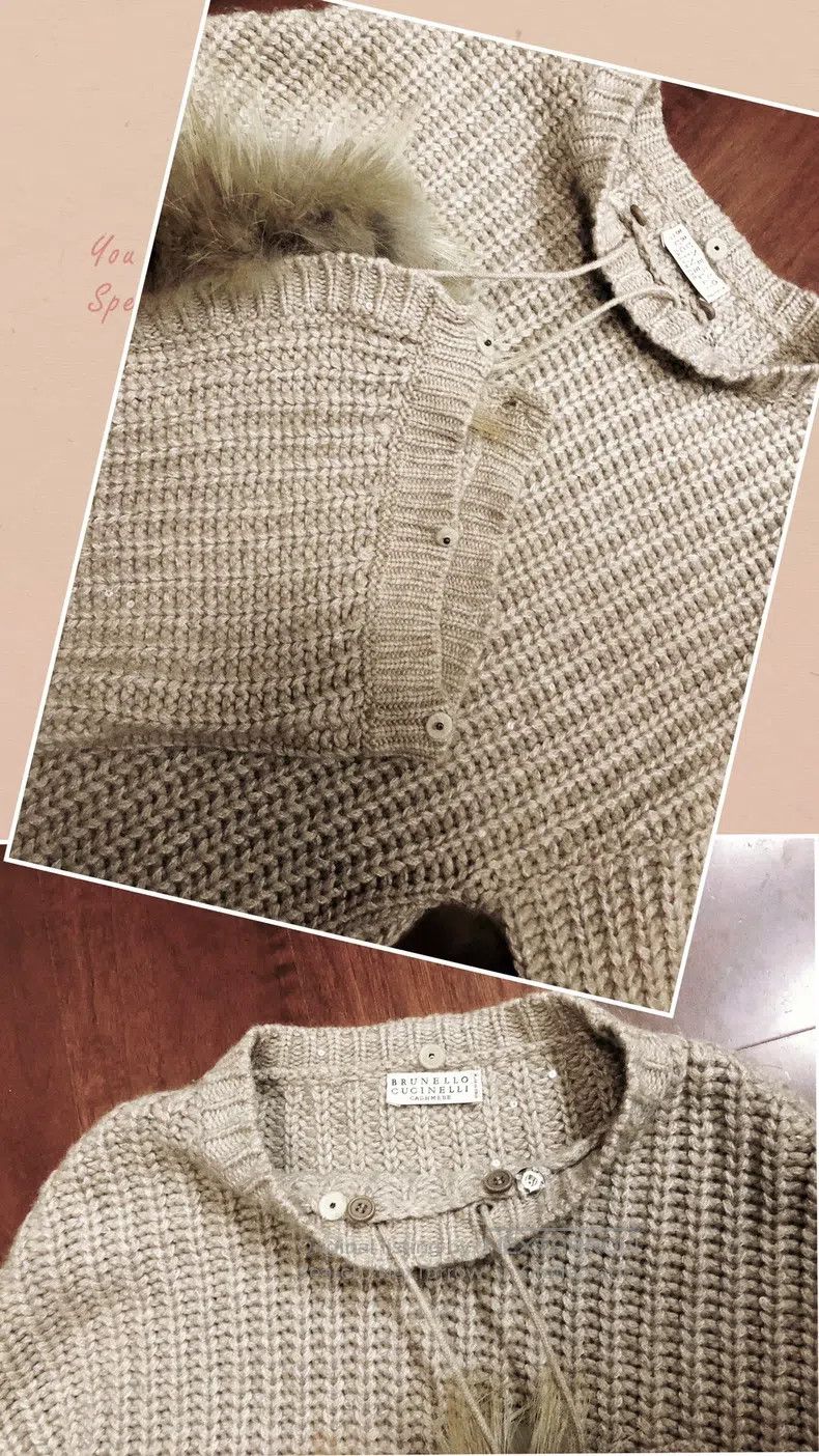 Brunello Cucinelli Brunello Cucinelli Cashmere and Glitter Fox Fur Collar Swe Size XS / US 0-2 / IT 36-38 - 5 Thumbnail