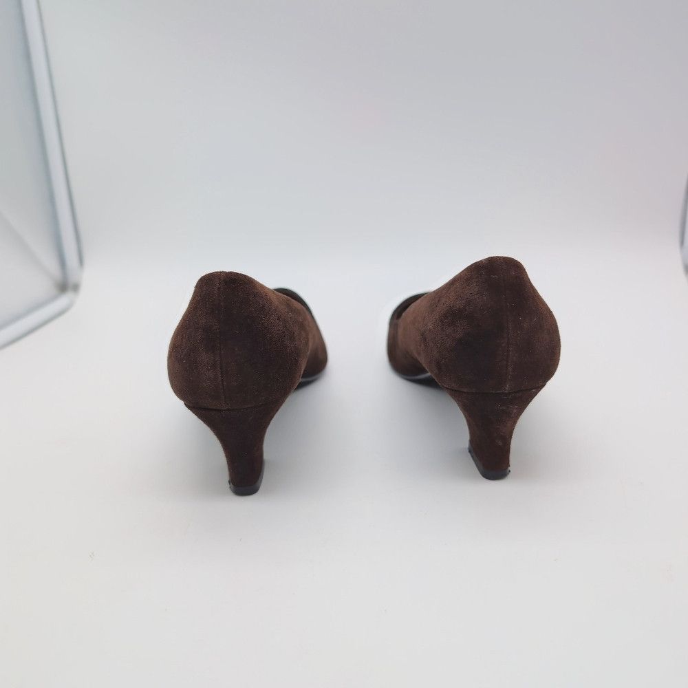Vintage Mootsie's Tootsies Sz 10 Brown Suede Heels with Pointed Toe Size US 10 / IT 40 - 6 Thumbnail