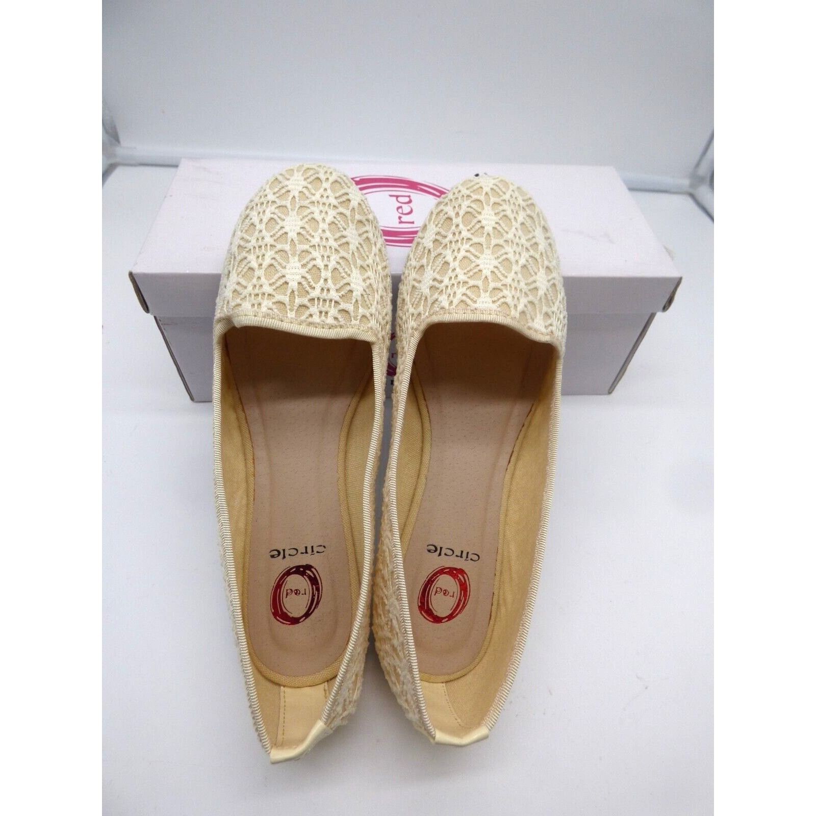 Other Red Circle Women’s Jillian Fabric Flats, Beige/Cream, Size 5 Size US 5.5 / IT 35.5 - 4 Thumbnail
