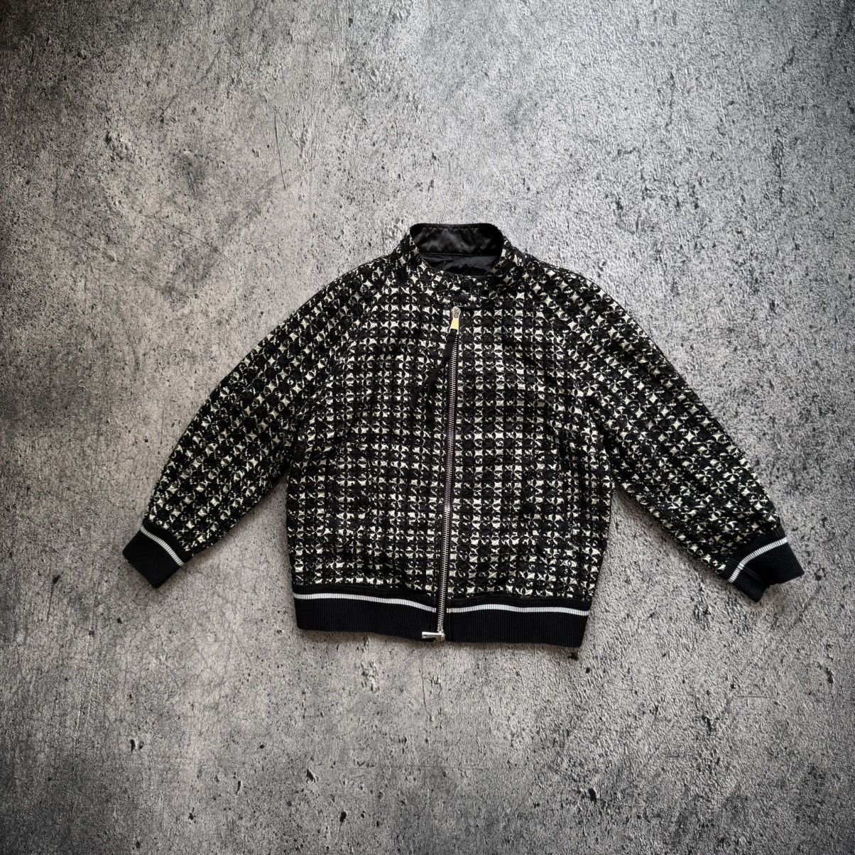 Moncler Moncler tweed print fiadone jacket black womens M size Size M / US 6-8 / IT 42-44 - 1 Thumbnail