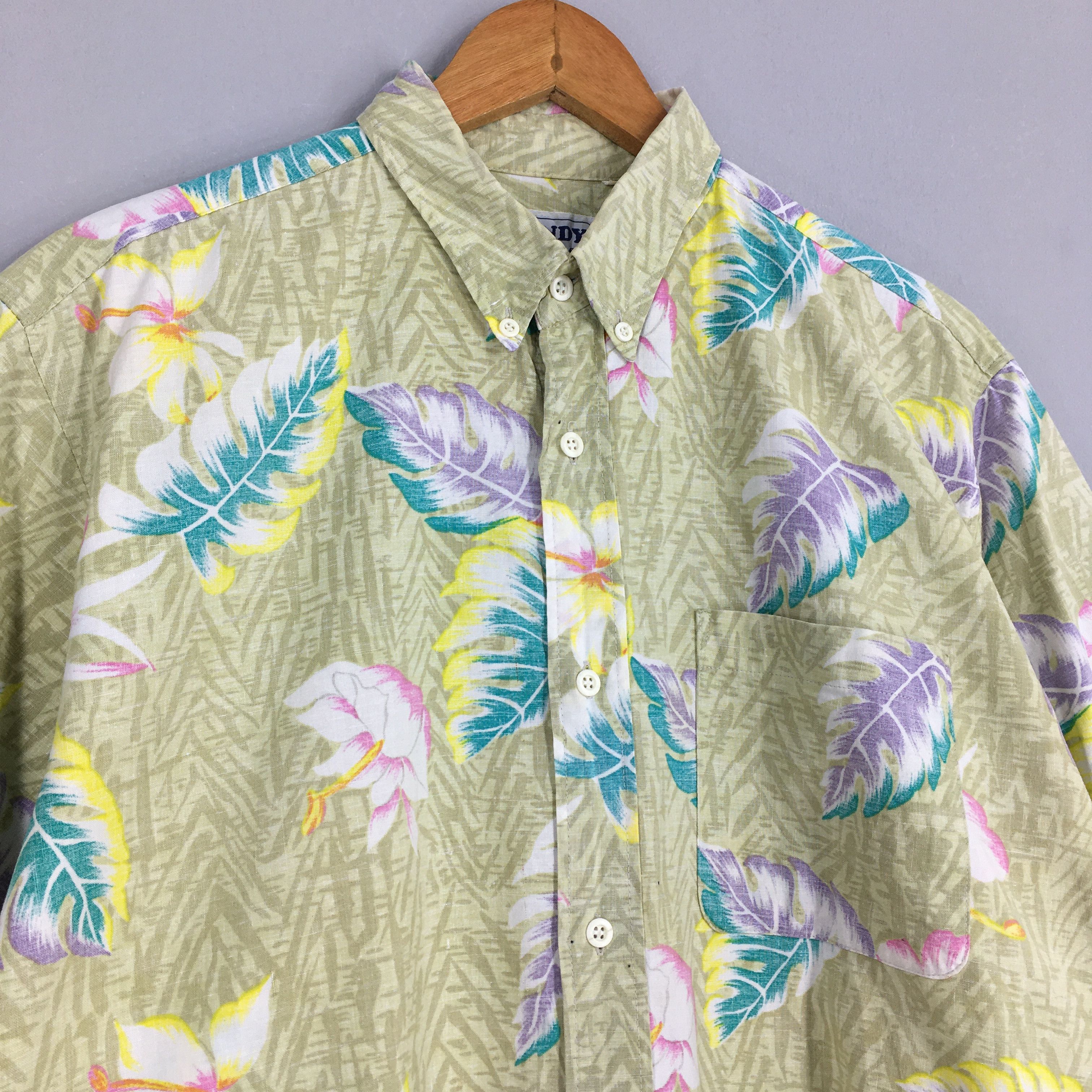 Other Vintage 90s Leaves Hawaii Aloha Button Up Shirts Large Size US L / EU 52-54 / 3 - 3 Thumbnail