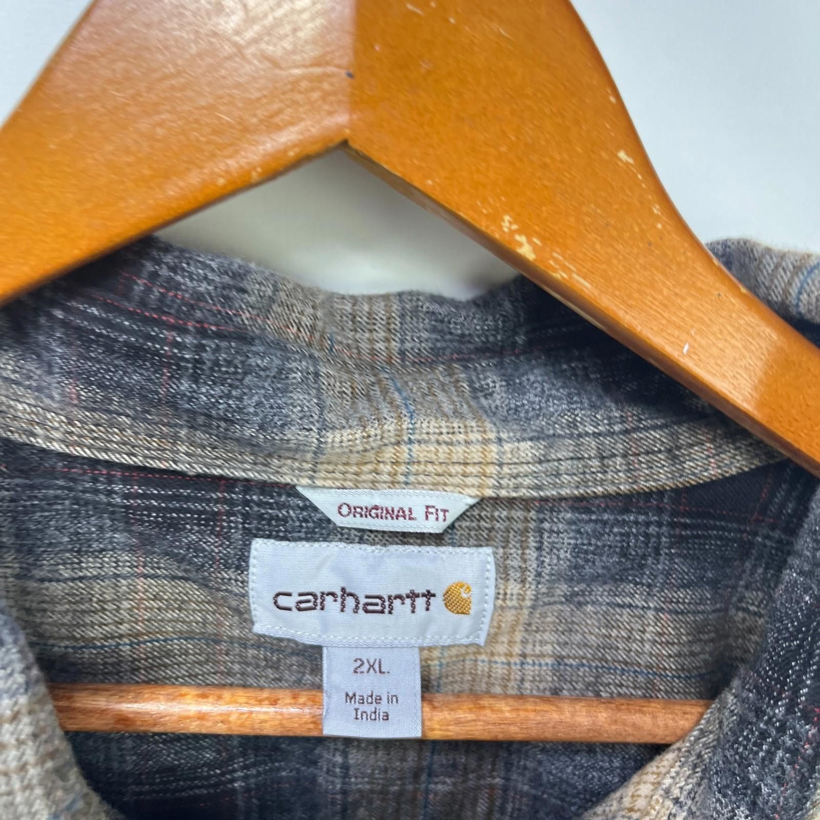 Carhartt Vintage Carhartt Flannel Plaid Button Up Shirt 2XL Size US XXL / EU 58 / 5 - 4 Thumbnail