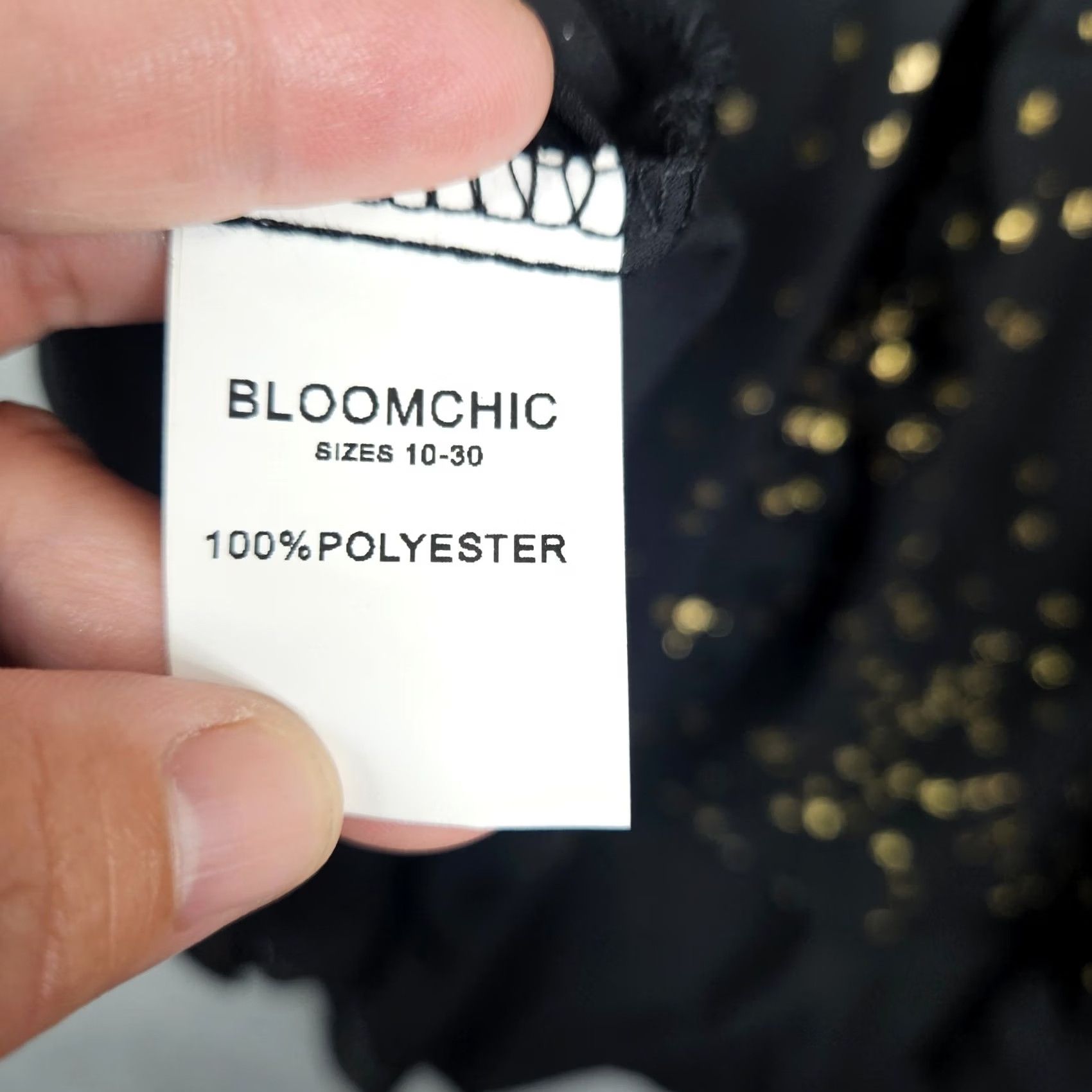 Vintage BLOOMCHIC Blouse Women's Black Gold Star Asymmetrical Lantern Sleeve Shirt Plus Size 18-20 Size XXL / US 16-18 / IT 52-54 - 6 Thumbnail